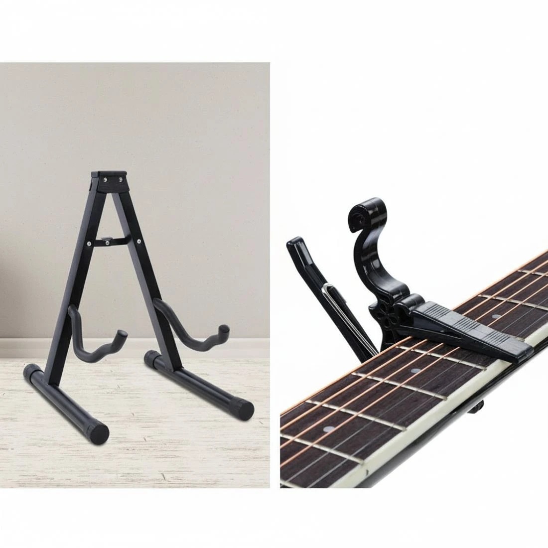 4 Alpha 38 Inch Acoustic Guitar Wooden Body Steel String Full Size w/ Stand Wood - Multi, 4 of 7