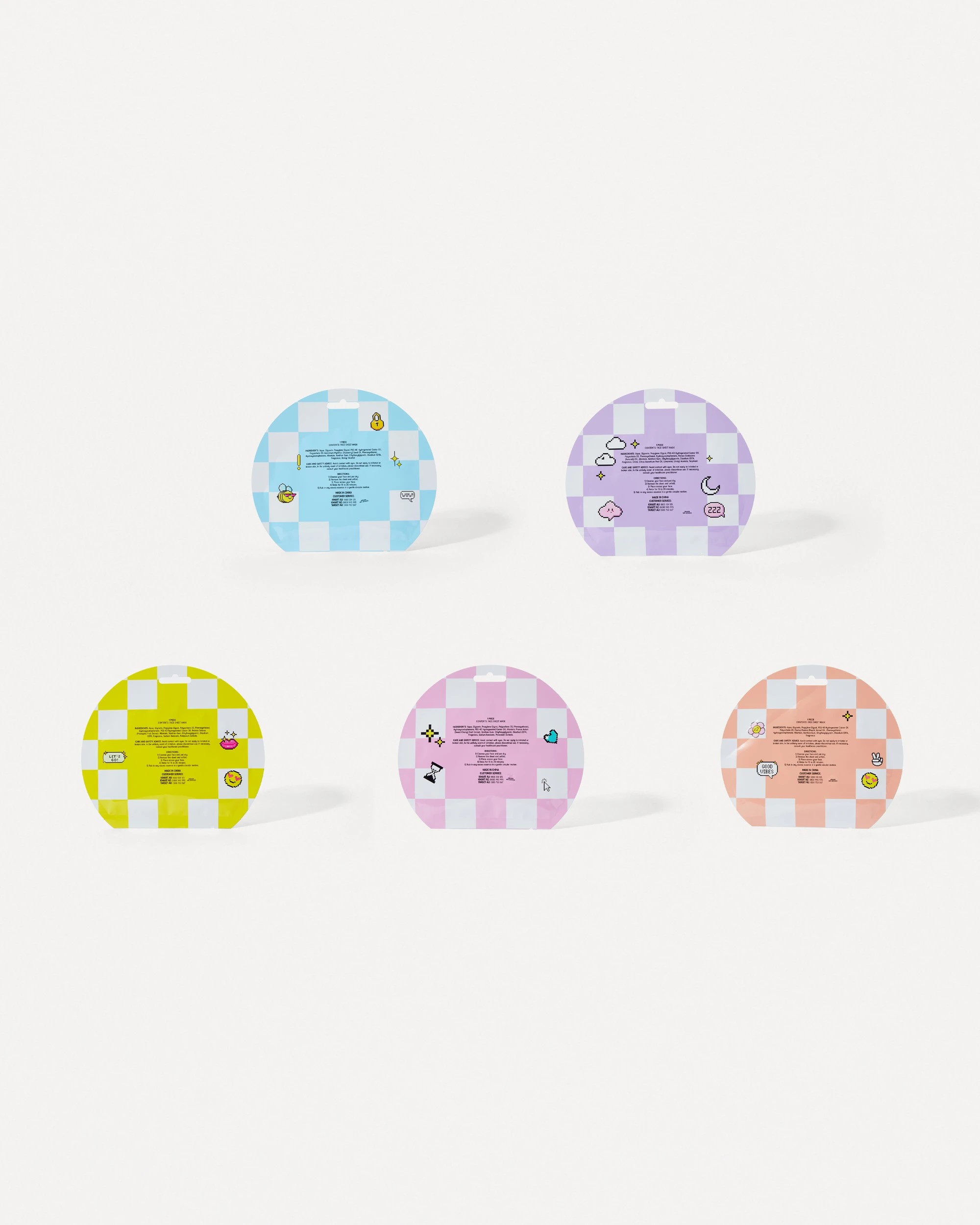 3 OXX 5 Pack Skincare Biodegradable Printed Sheet Masks, 3 of 4