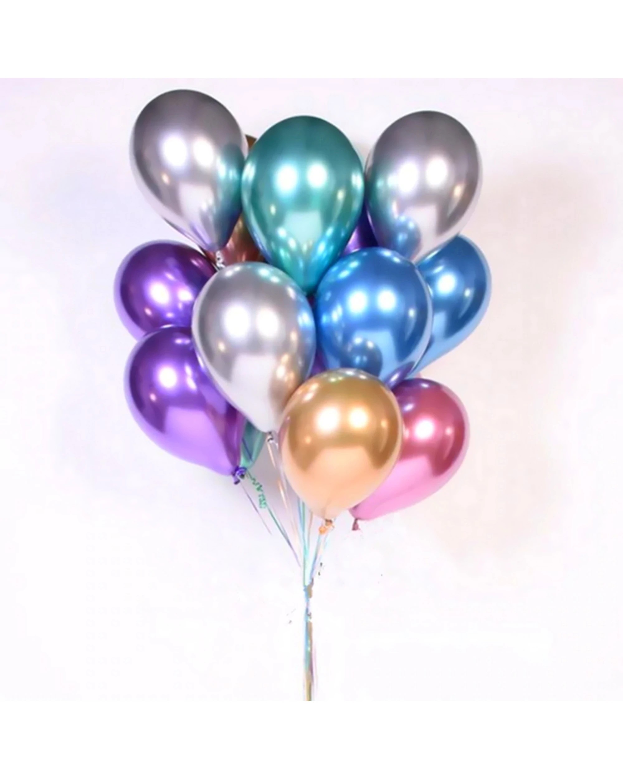 3 Partyrama Assorted Chrome Balloons 30cm Round Pack of 12 - Chrome, 3 of 3