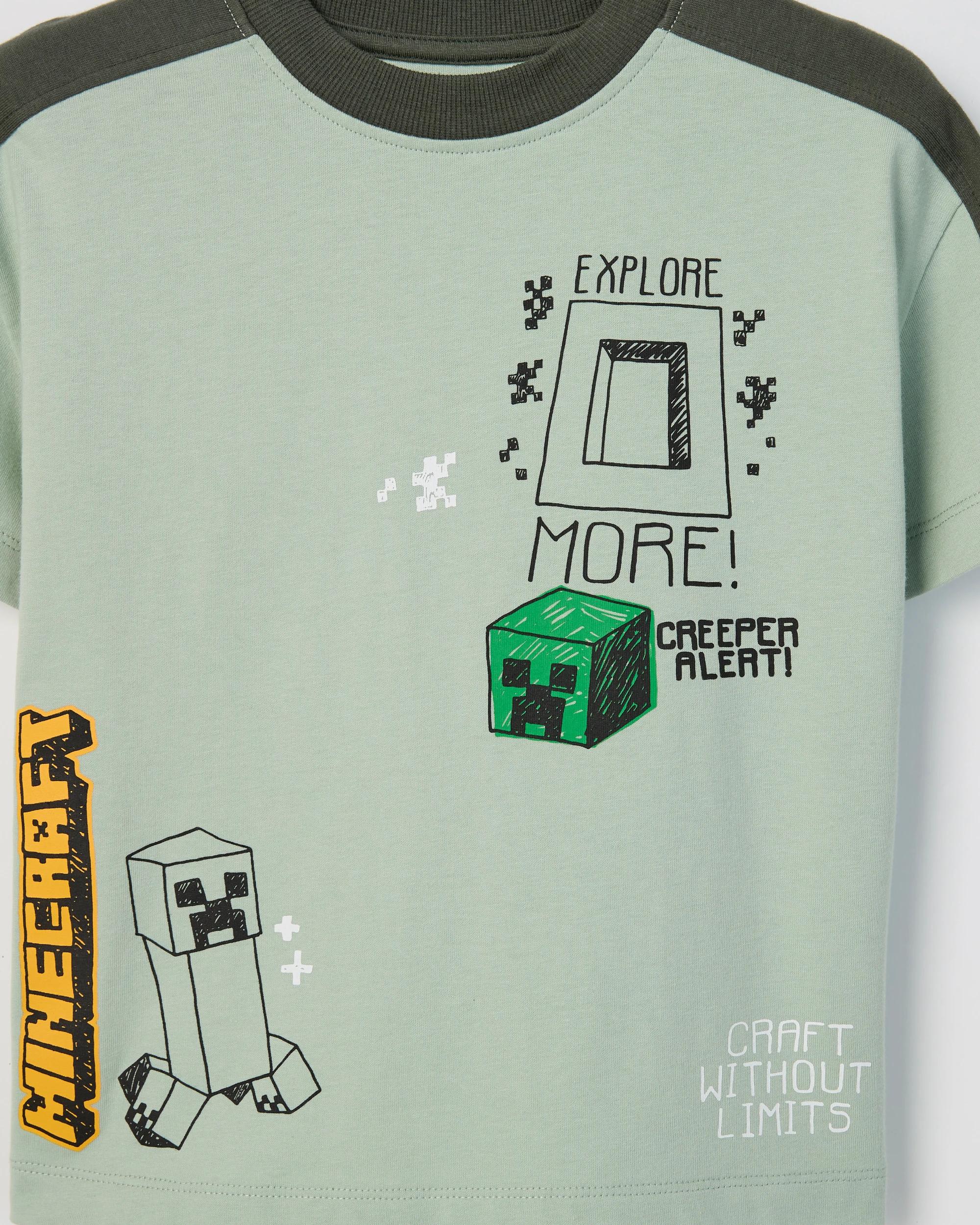 2 Minecraft Australian Cotton Oversized T-Shirt GREEN, 2 of 2