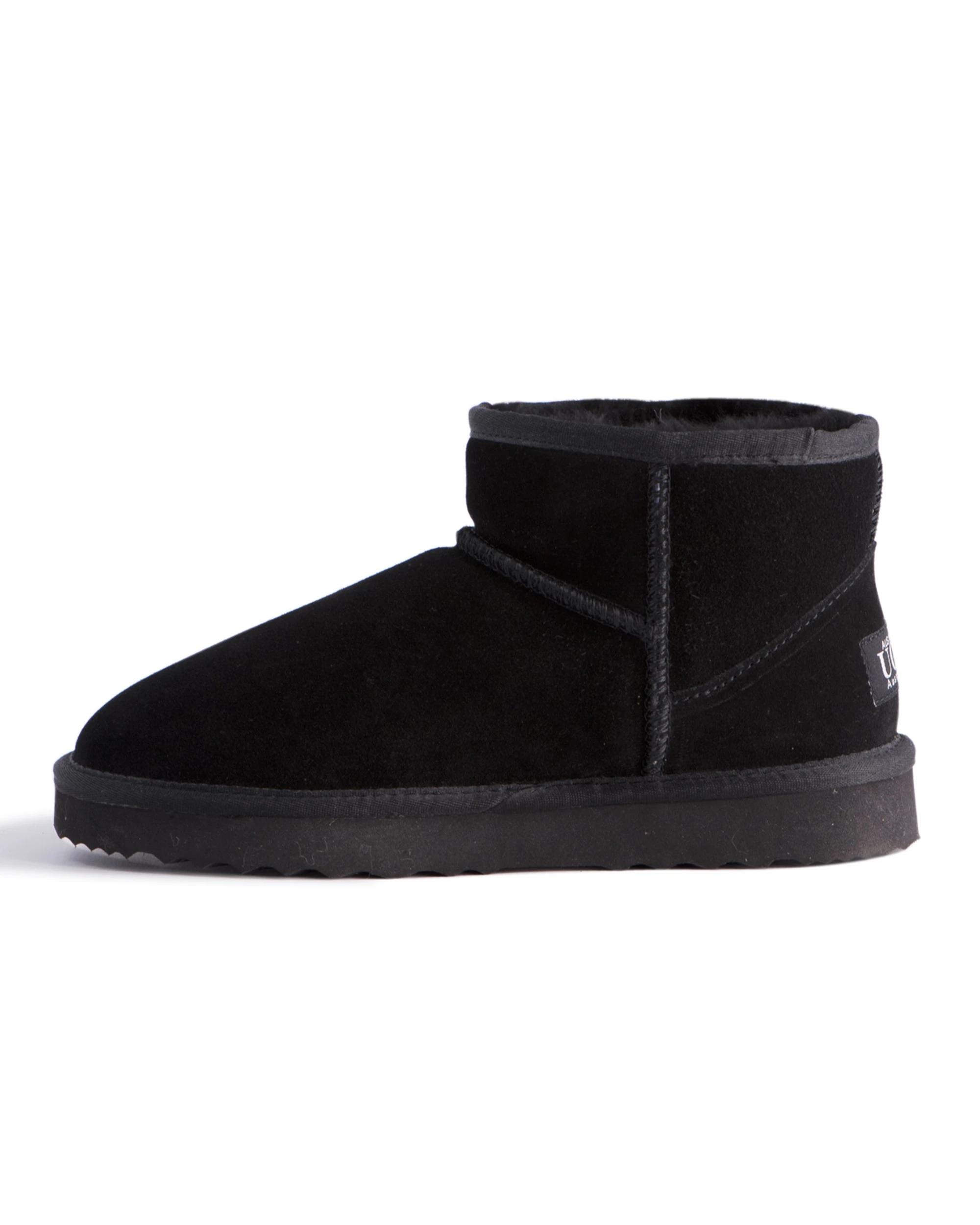 4 AUS WOOLI UGG Short Sheepskin Ankle Boots BLACK, 4 of 7