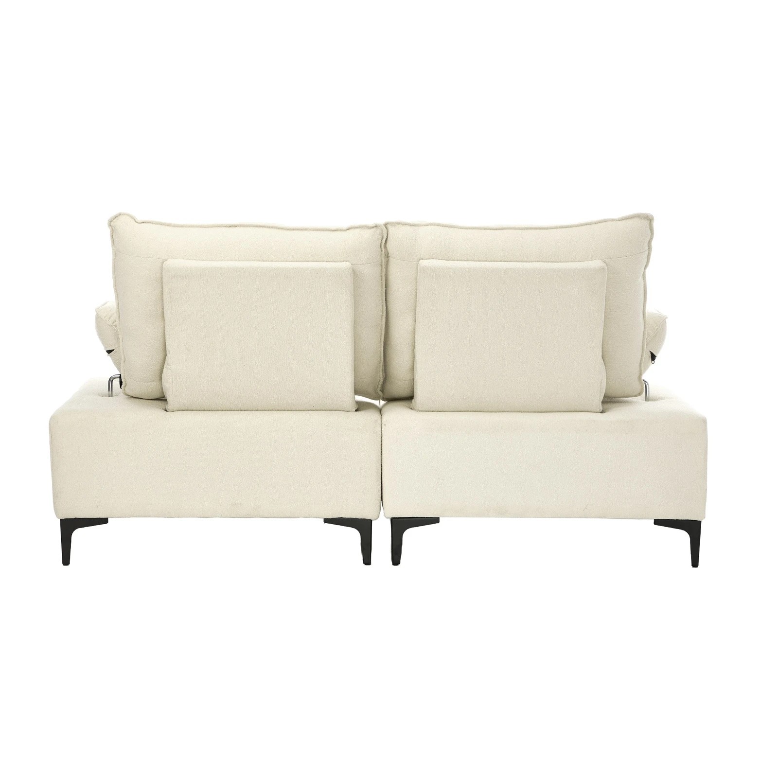 8 Oikiture 2 Seater Love Seat Couch Sofa Chair - Beige, 8 of 10