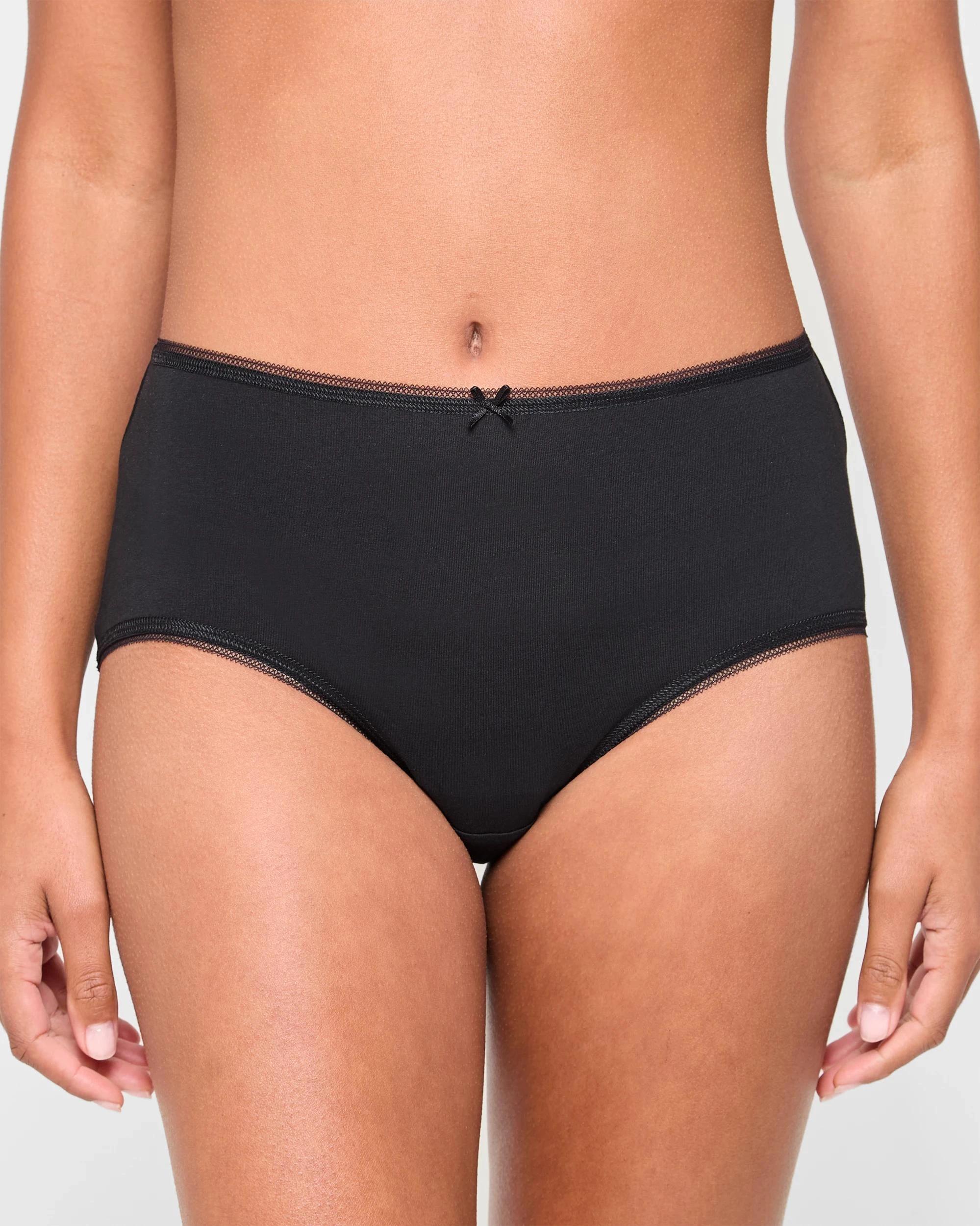 2 Target Woman 5 Pack Cotton/Elastane Midi Briefs BLACK, 2 of 5