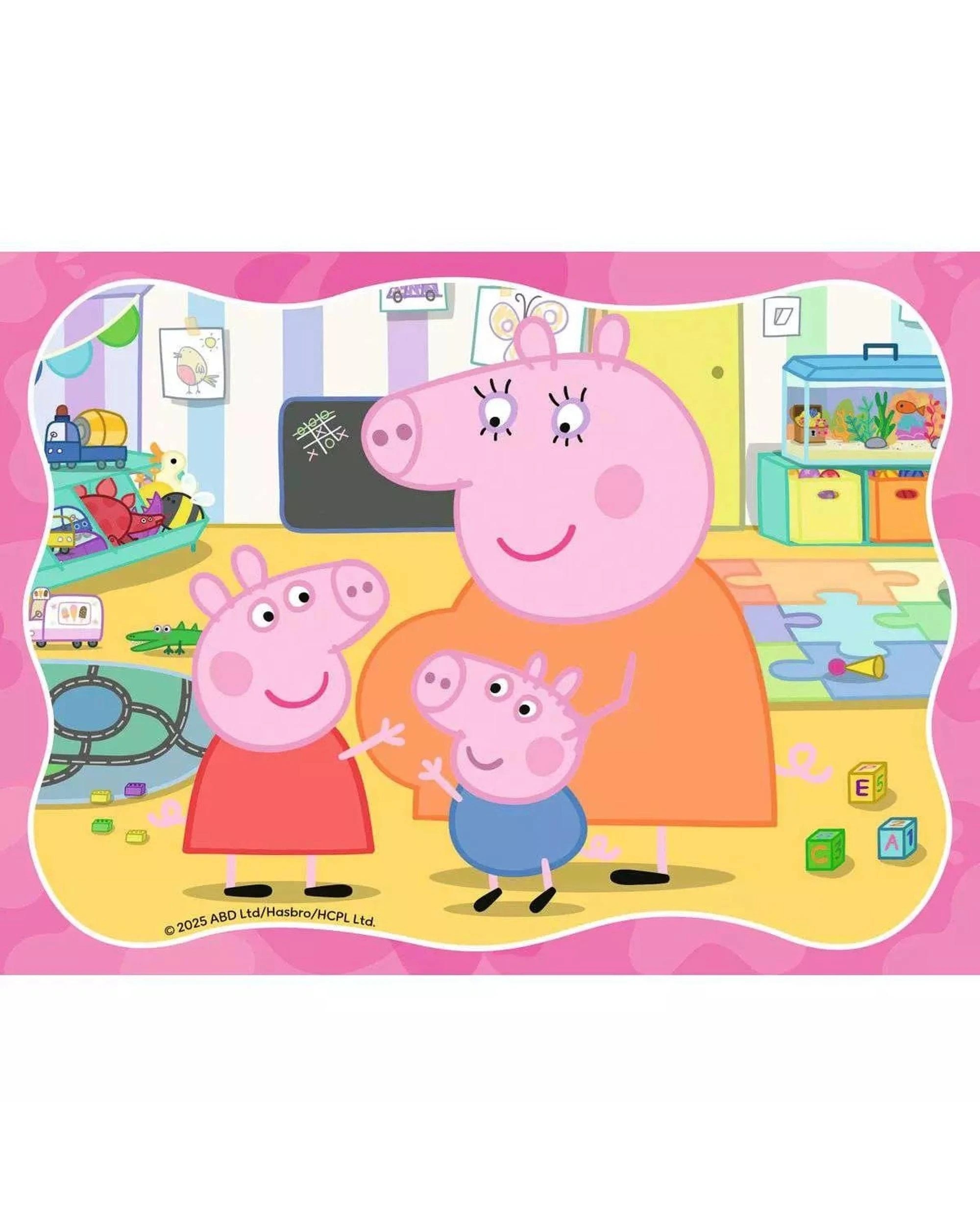 4 Ravensburger Peppa Pig Family Time 4 in a Box 12/16/20/24 Piece Jigsaw Puzzle 4 Pack, 4 of 4