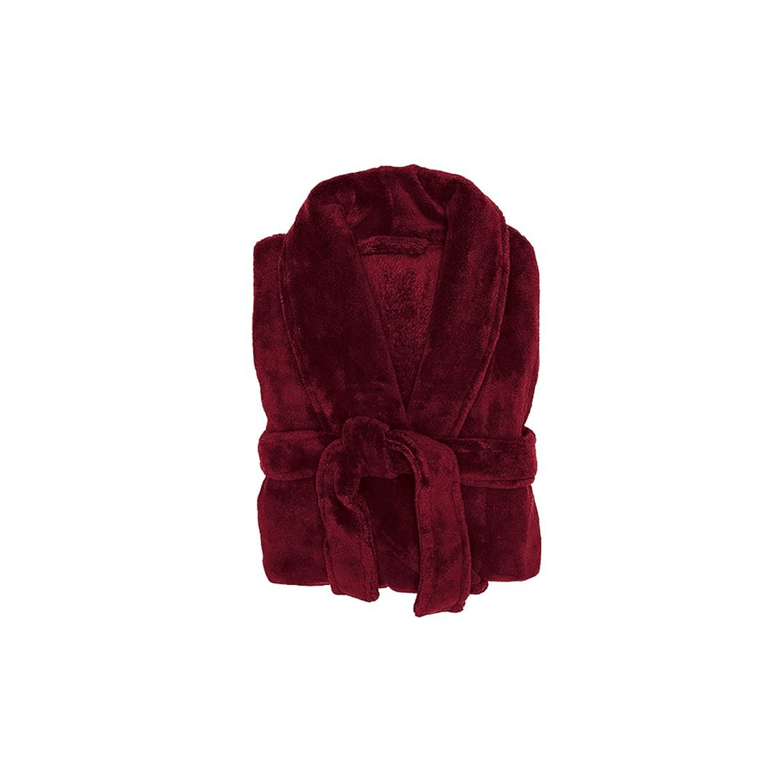 1 Bambury Microplush Coral Fleece Bath Robe — 11 Colours, Plush &amp; Warm - Burgundy, 1 of 7