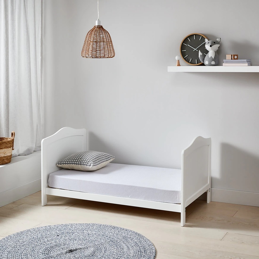 6 2-in-1 Wooden Cot - White, 6 of 11