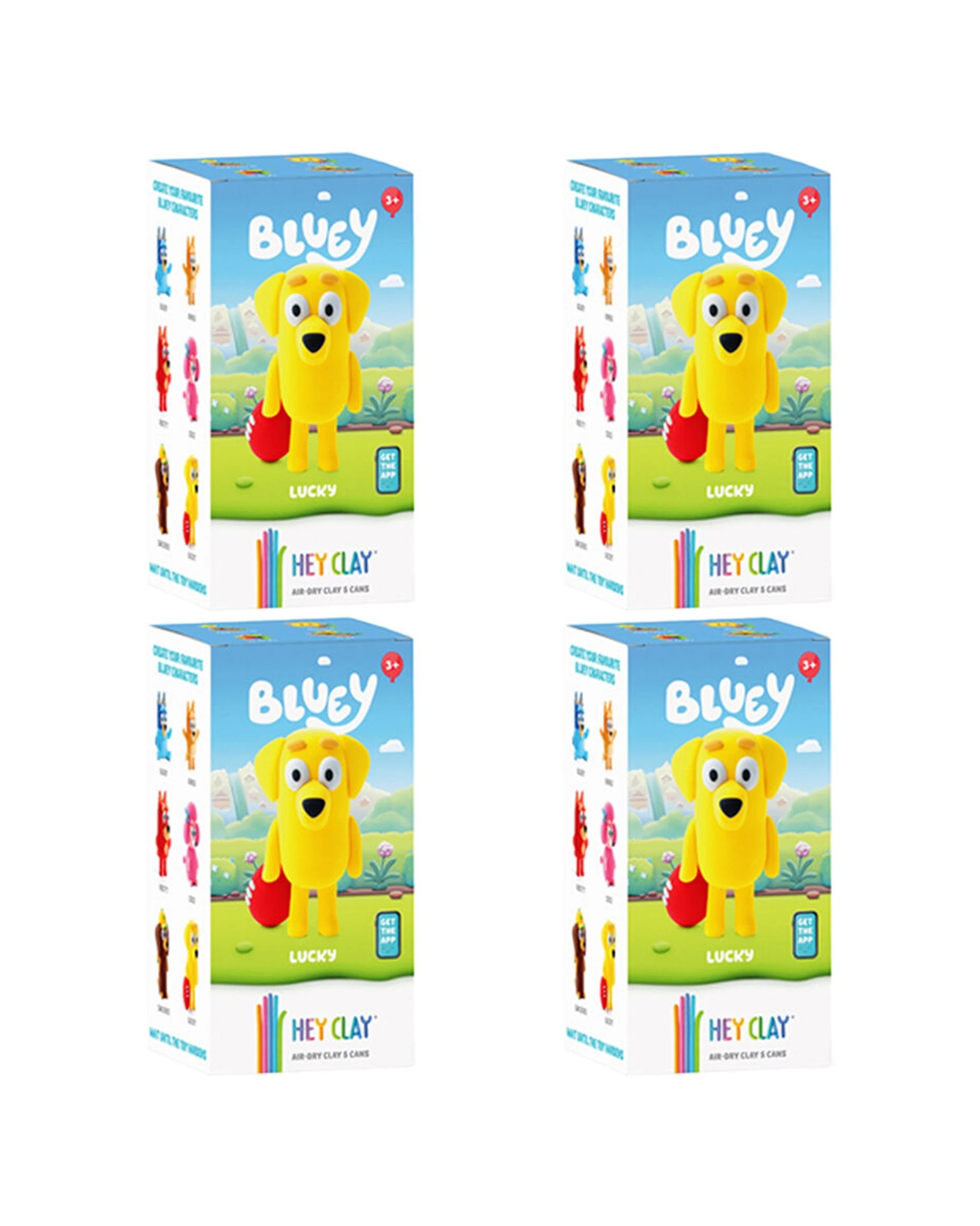1 Hey Clay Bluey Single Character Kids Modelling Clay Set 5 Coloured Cans Lucky 4PK - Multi, 1 of 5
