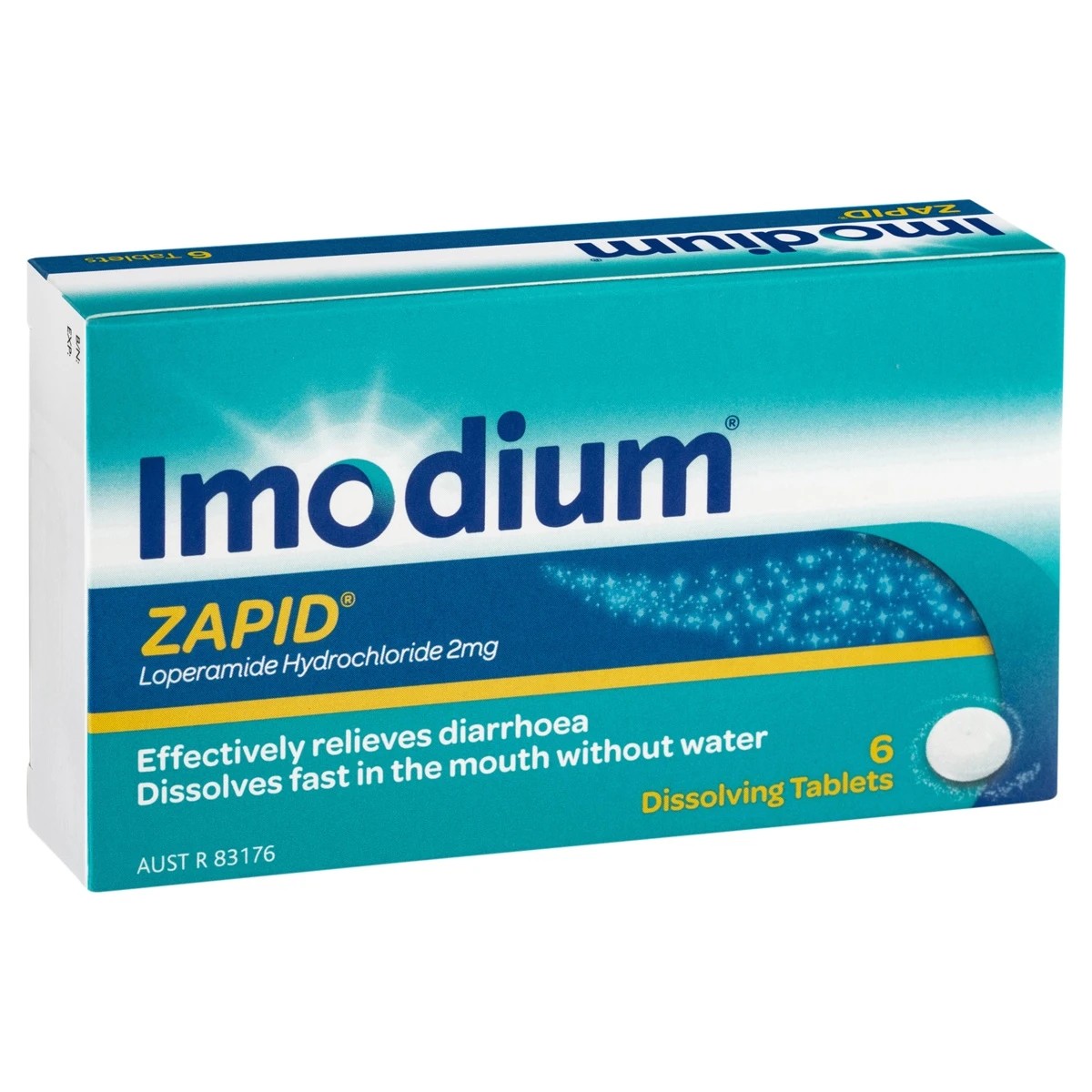 2 6 Pack Imodium Zapid Diarrhoea Relief Dissolving Tablets 2mg, 2 of 4