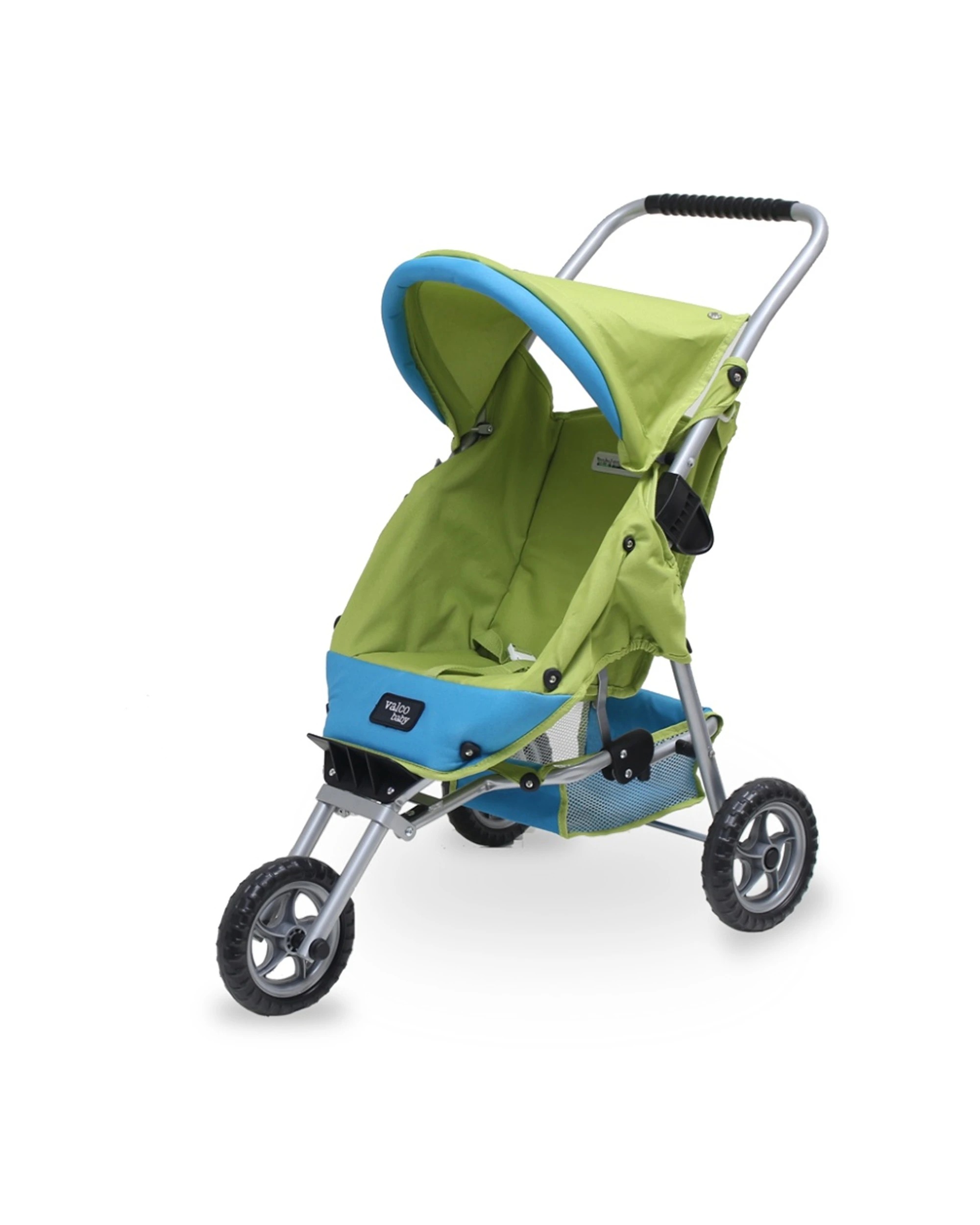 1 JustLikeMum Mini Marathon Doll Stroller Foldable Safety Harness Removable 3 - Green, 1 of 9