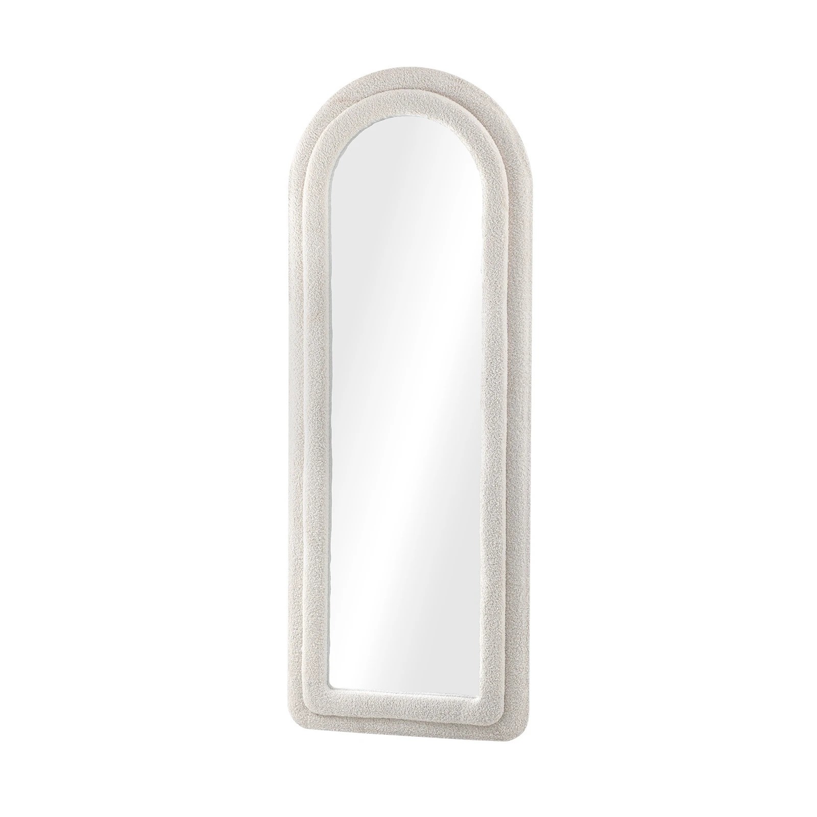 1 Oikiture 1.8M Full Length Mirror Boucle Frame Floor Mirrors Dressing Bedroom - White, 1 of 9