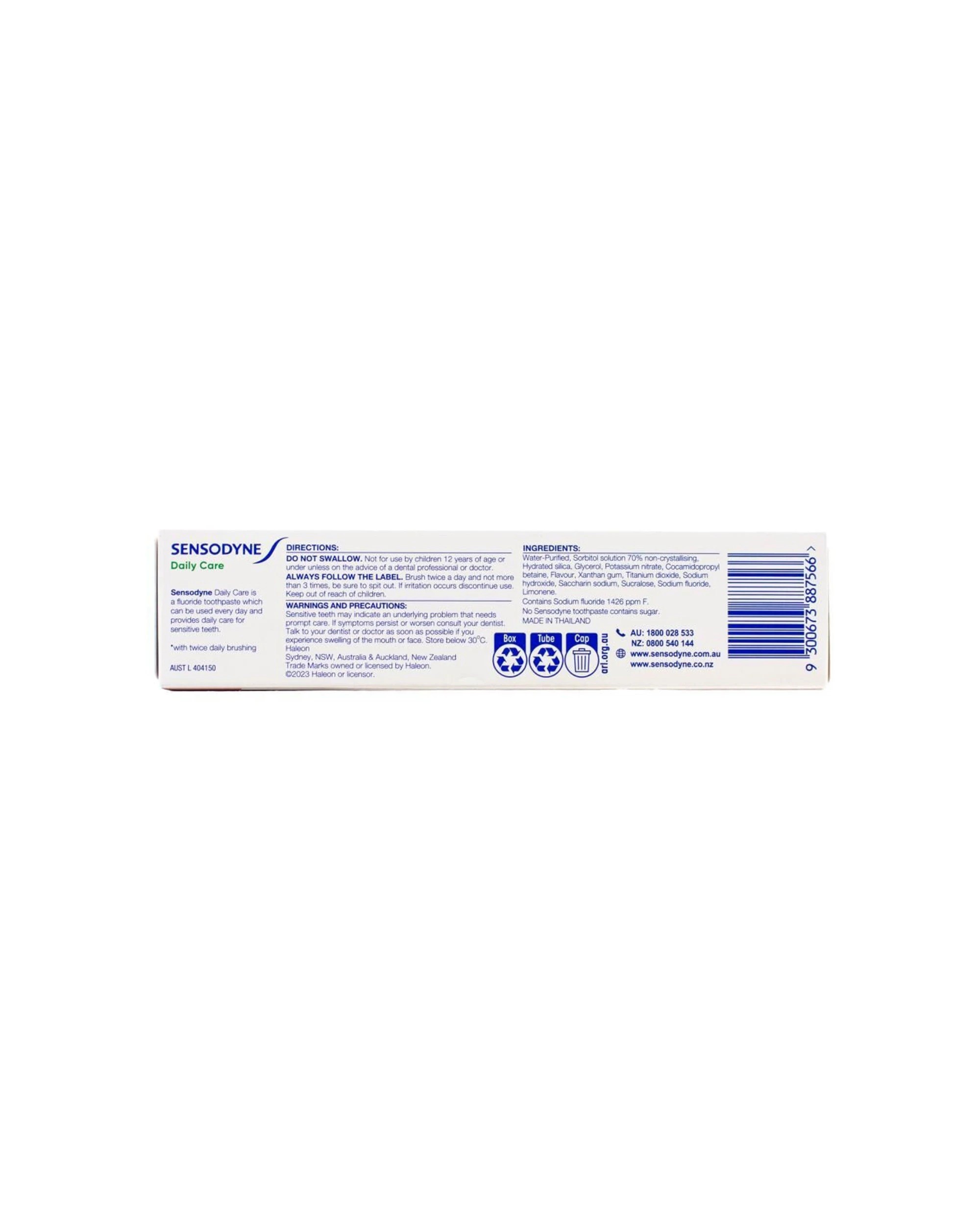 3 Sensodyne 6PK Toothpaste Teeth Daily Care Fluoride 100g - Multi, 3 of 3