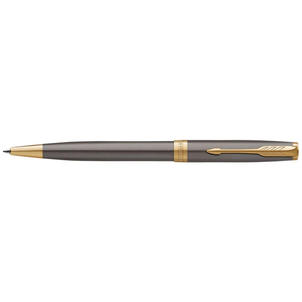 2 Parker Sonnet Ballpoint Pen Grey Lacquer with Gold Trims, 2 of 4