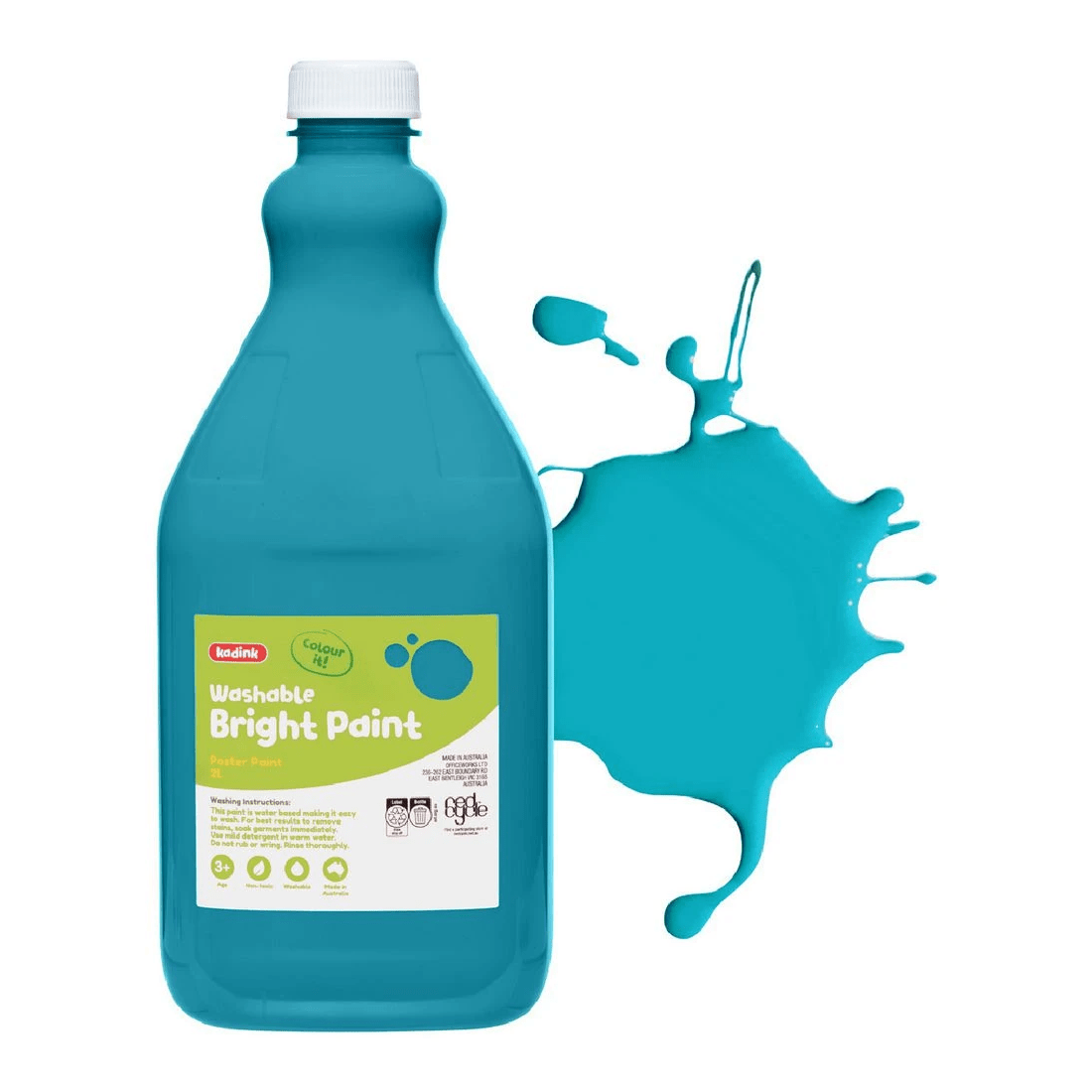 1 Kadink Bright Poster Paint 2L Turquoise, 1 of 2