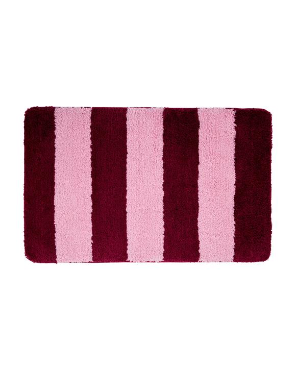 Memory Foam Bath Mat - Berry Stripe