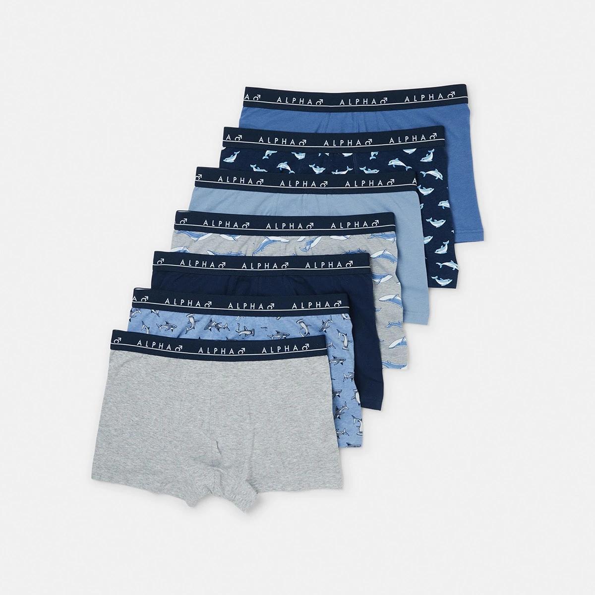 1 7 Pack Printed Trunks MARINE LIFE, 1 of 10