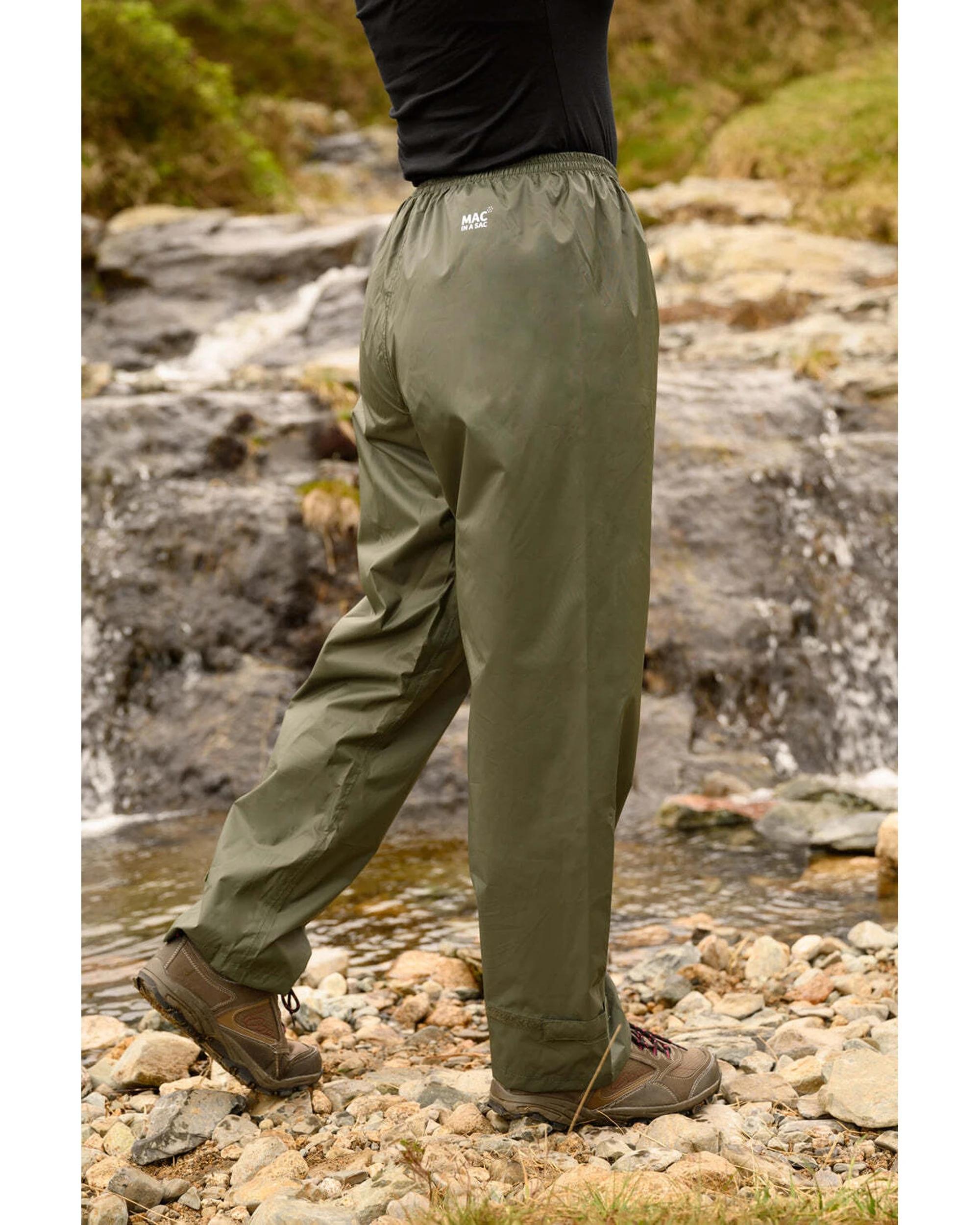 3 Mac In A Sac Unisex Adults Waterproof Overtrousers GREEN, 3 of 6