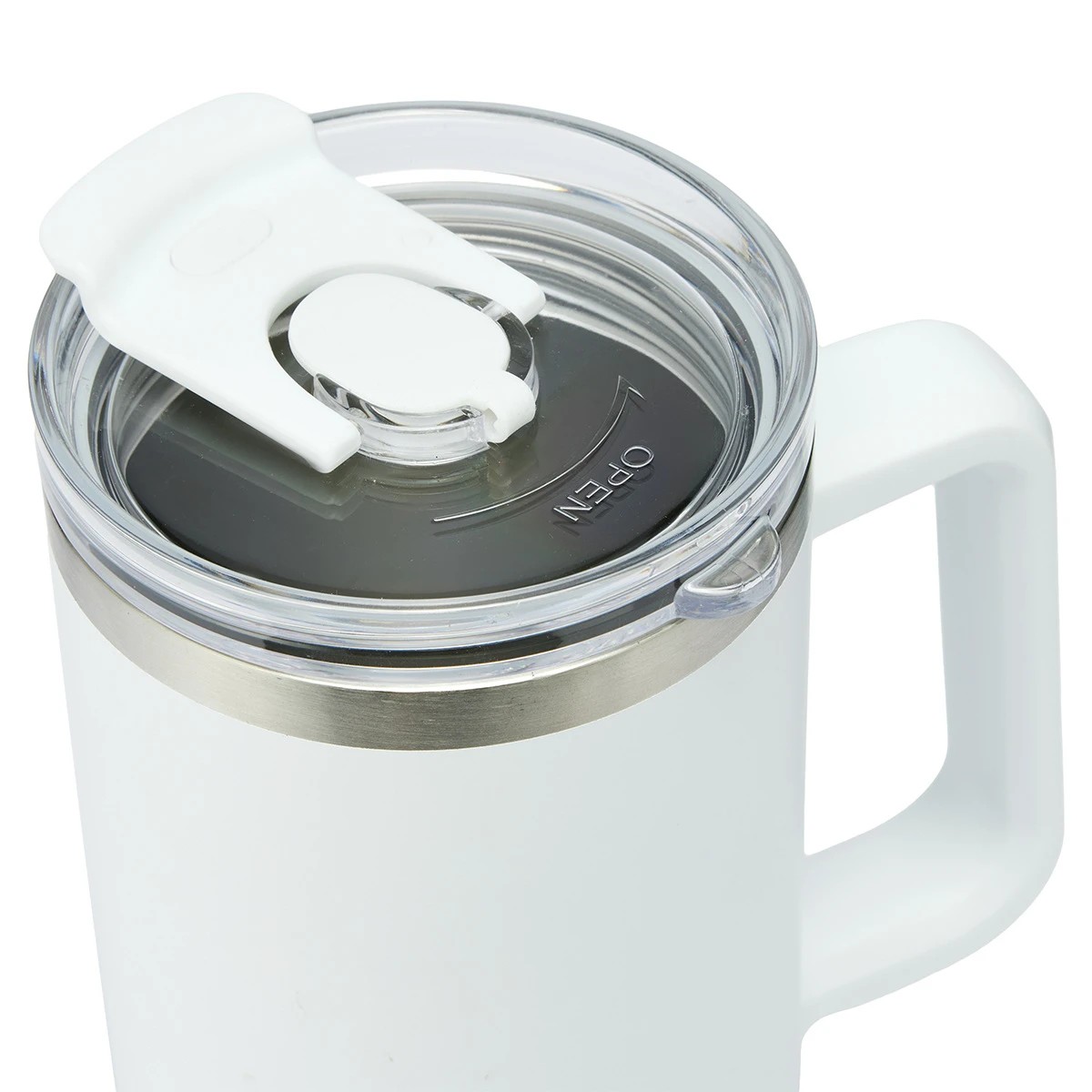 5 1.18L White Jumbo Tumbler with Handle, 5 of 10