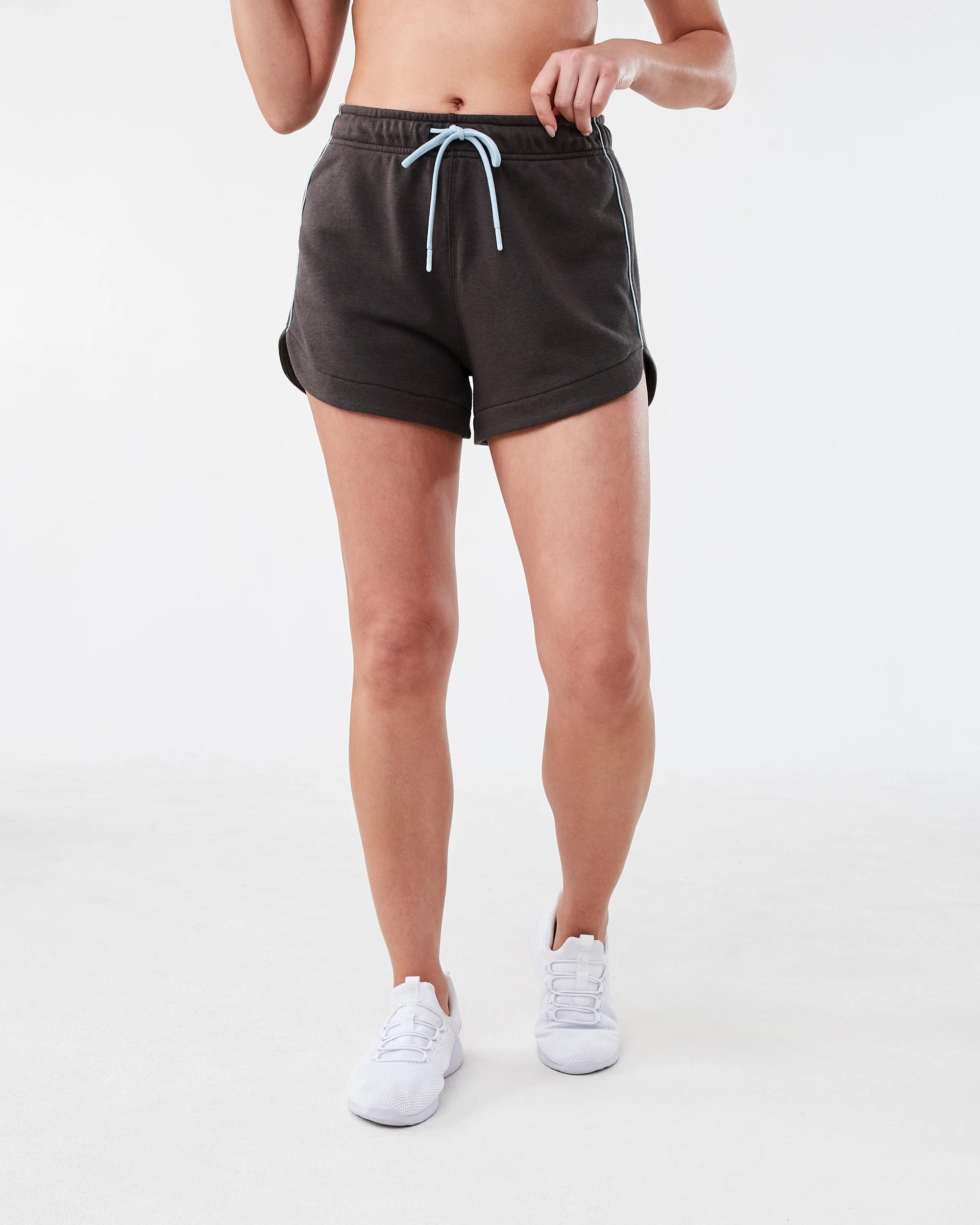 6 Active Womens Terry Sport Shorts Espresso, 6 of 6