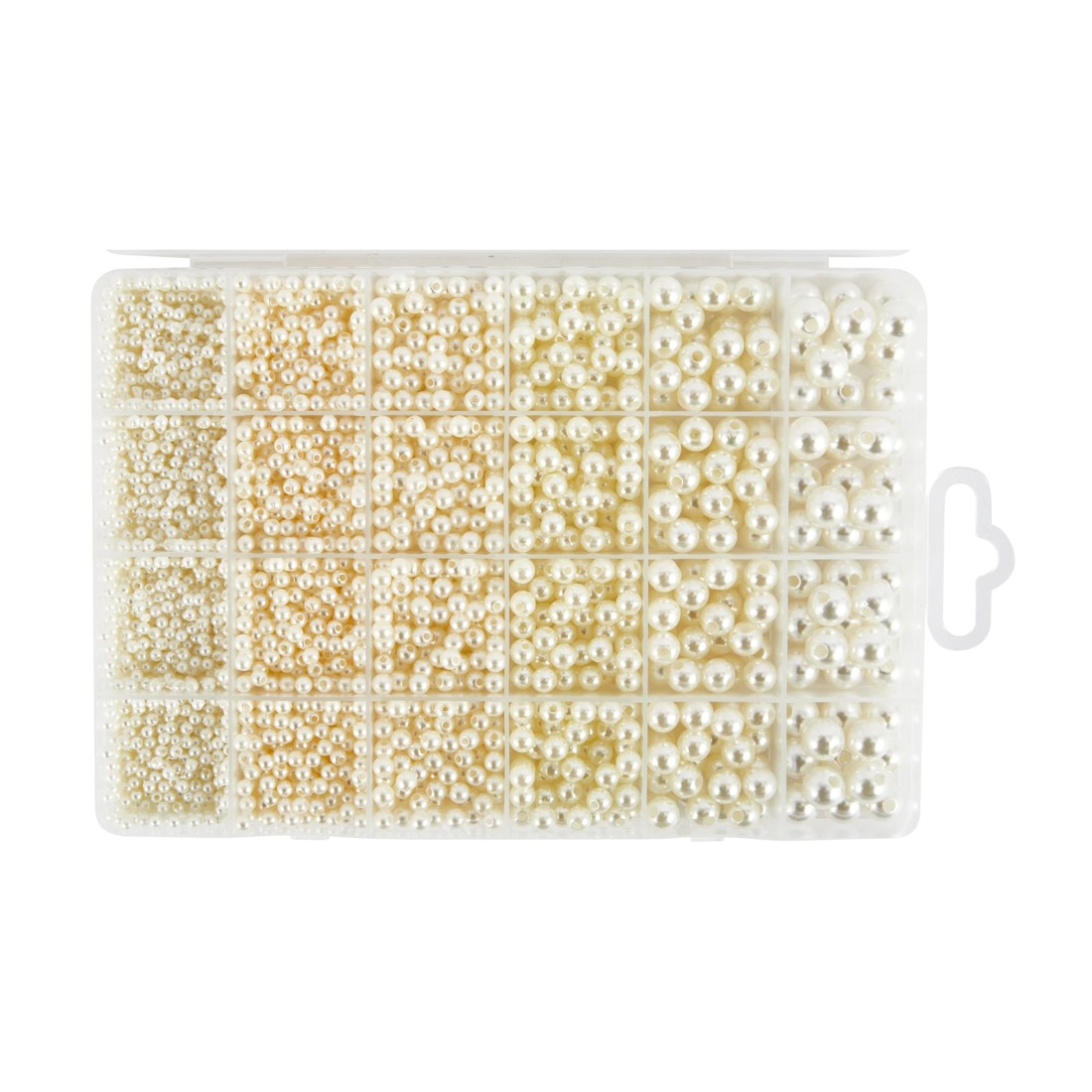 2 Faux Pearl Beads - White, 2 of 2