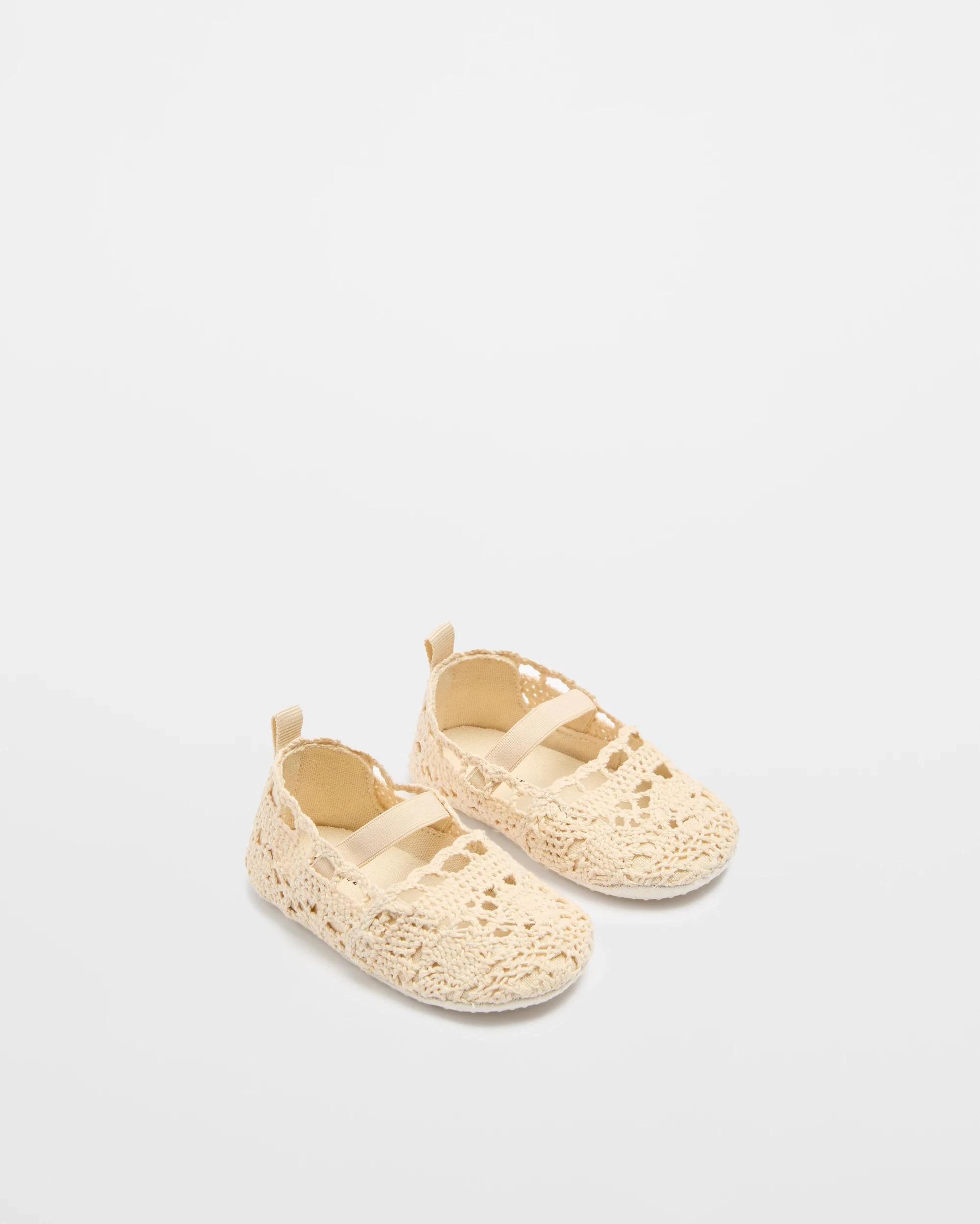 3 Target Baby Girls Pre-Walker Crochet Ballet Flat NATURAL, 3 of 3