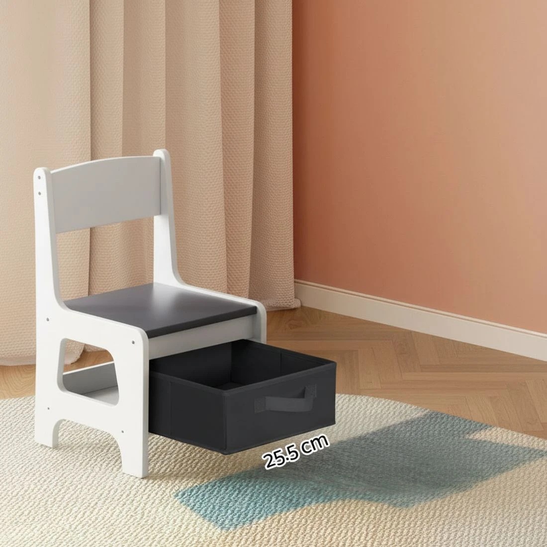 5 Keezi Kids Table and Chairs Set Play Activity Toys Storage Chalkboard Desk - Multi, 5 of 5