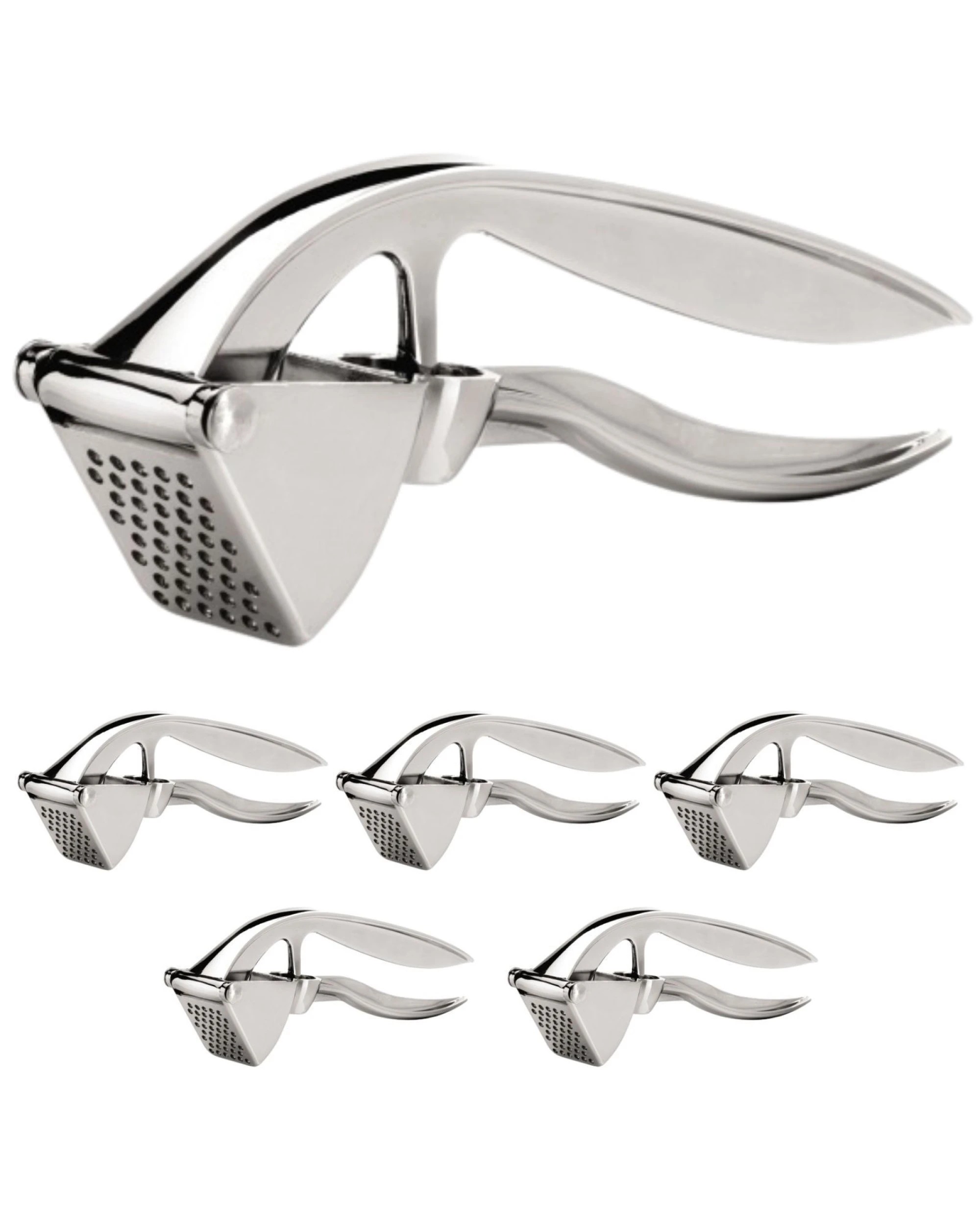 4 Wiltshire Stainless Steel 2-in-1 Garlic Press and Cherry Olive Pitter Tool, 4 of 5