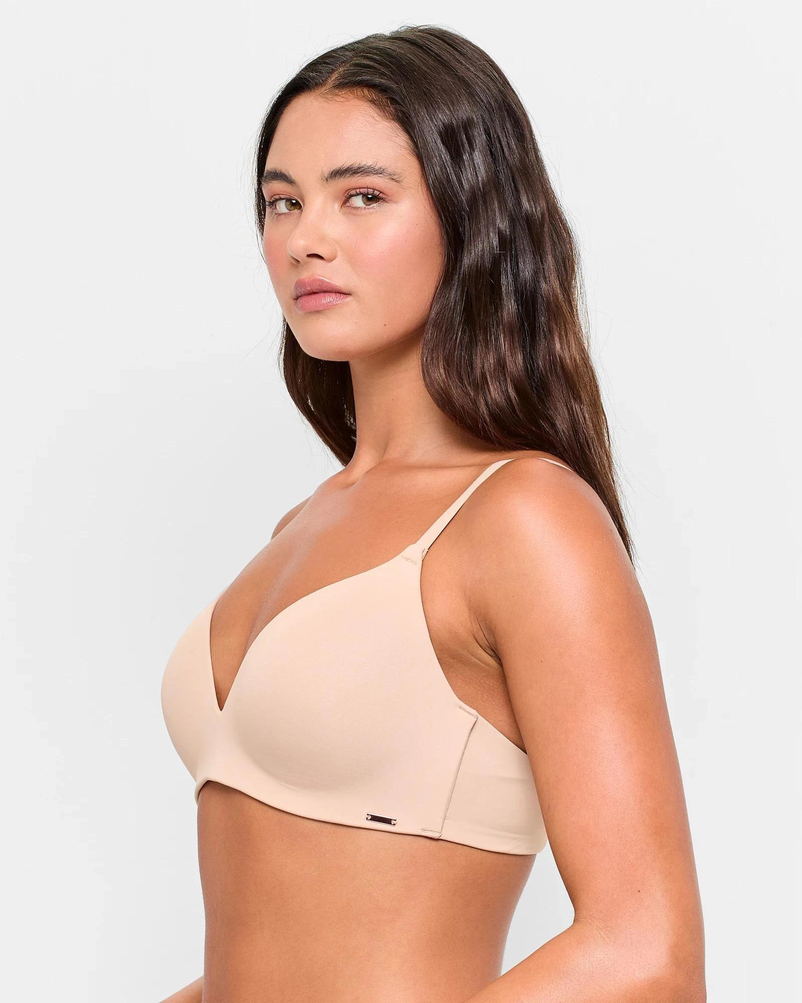 3 Target Woman 2 Pack Wirefree T-Shirt Bras LATTE/WHITE, 3 of 4