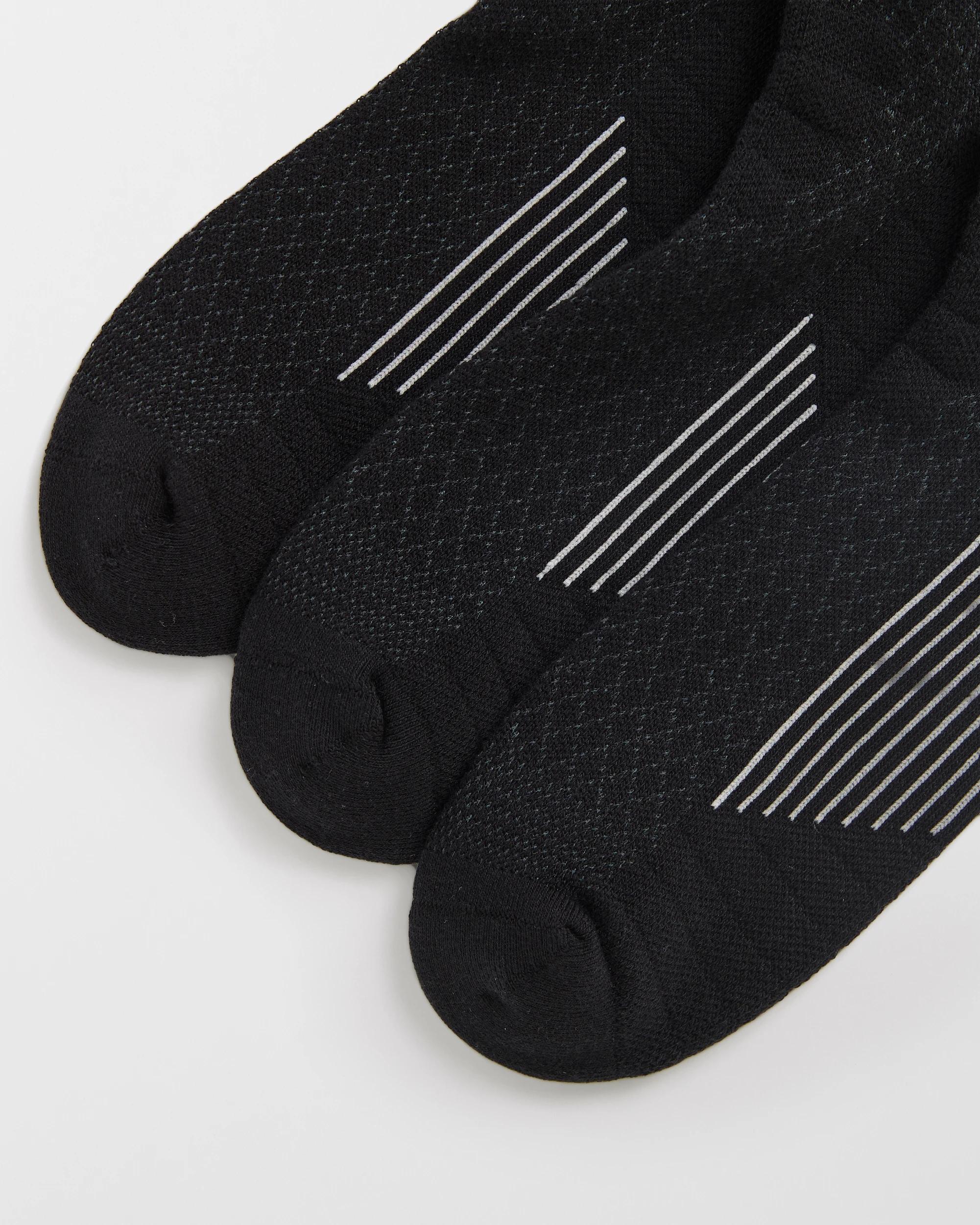 2 Maxx Australian Cotton Blend 3 Pack Performance Low Cut Socks BLACK, 2 of 3