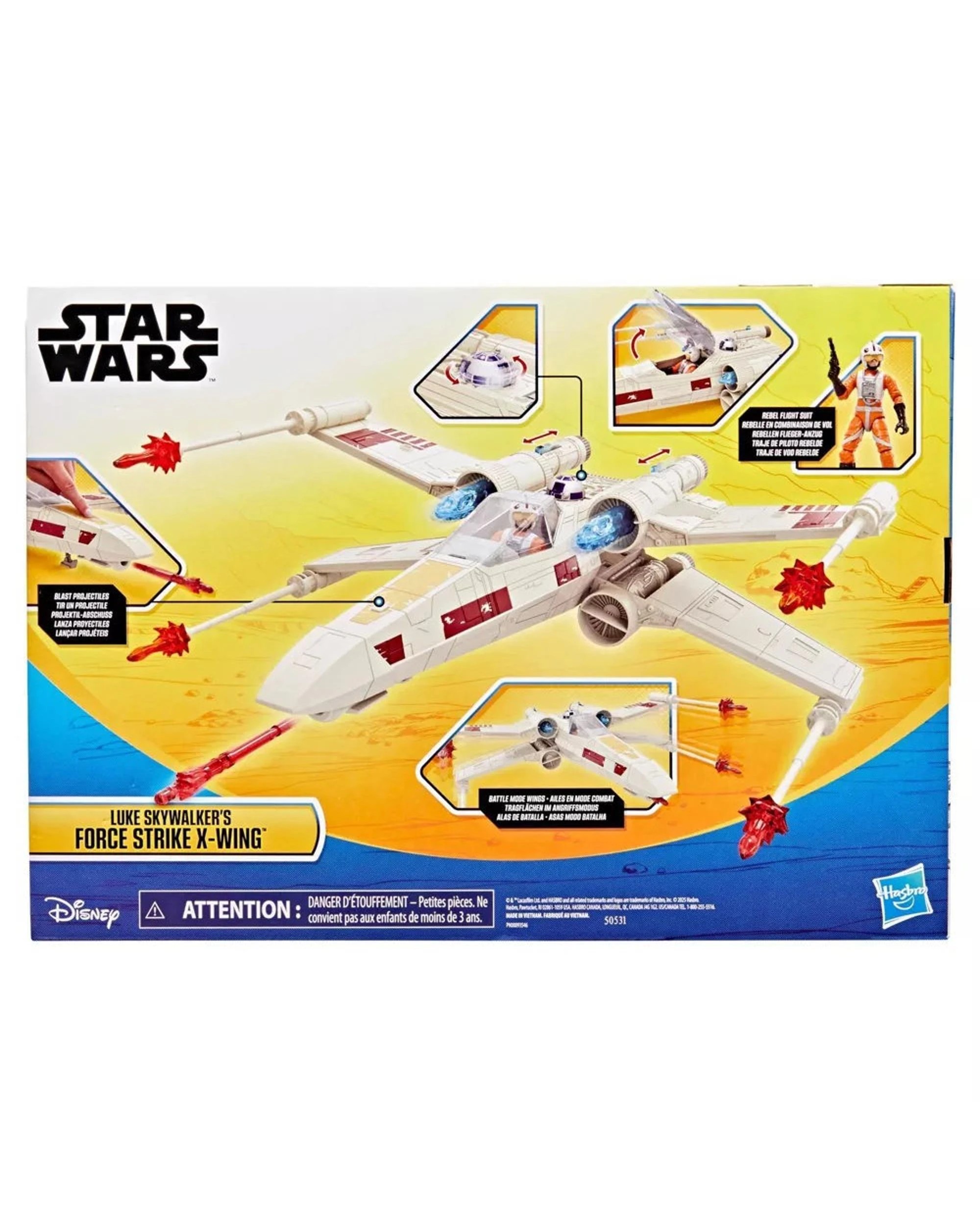 5 Star Wars Epic World of Action Power the Force Luke Skywalker's Force Strike X-Wing Action Figure Set, 5 of 5