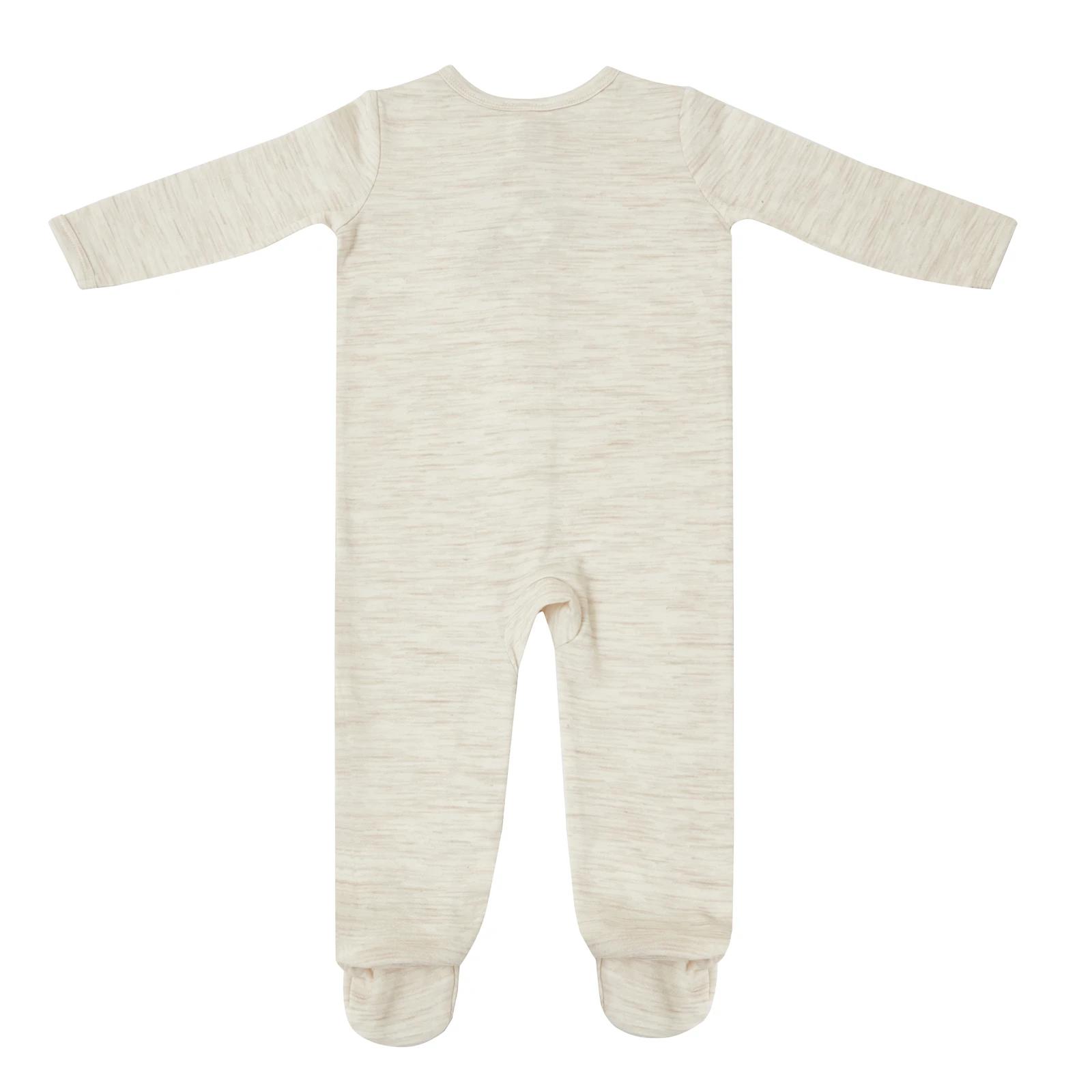 2 Merino Baby Australian Merino Wool Merino Coverall-Cream Marle CREAM MARLE, 2 of 6