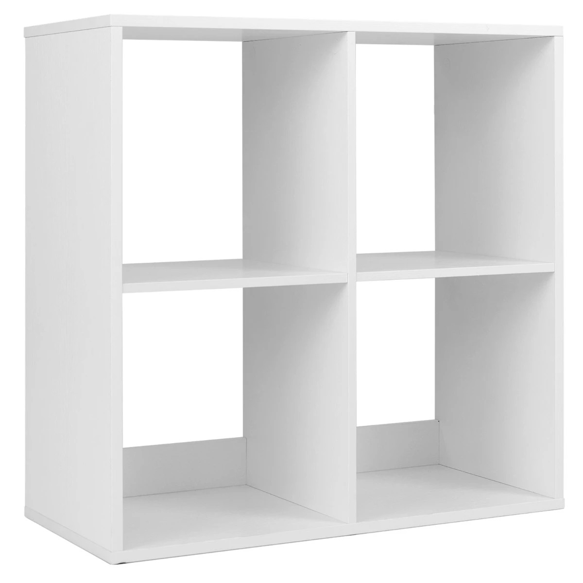 1 Costway 4-Tier Storage Bookshelf Open Display Shelf Book Cabinet Home Office Organiser - White, 1 of 1