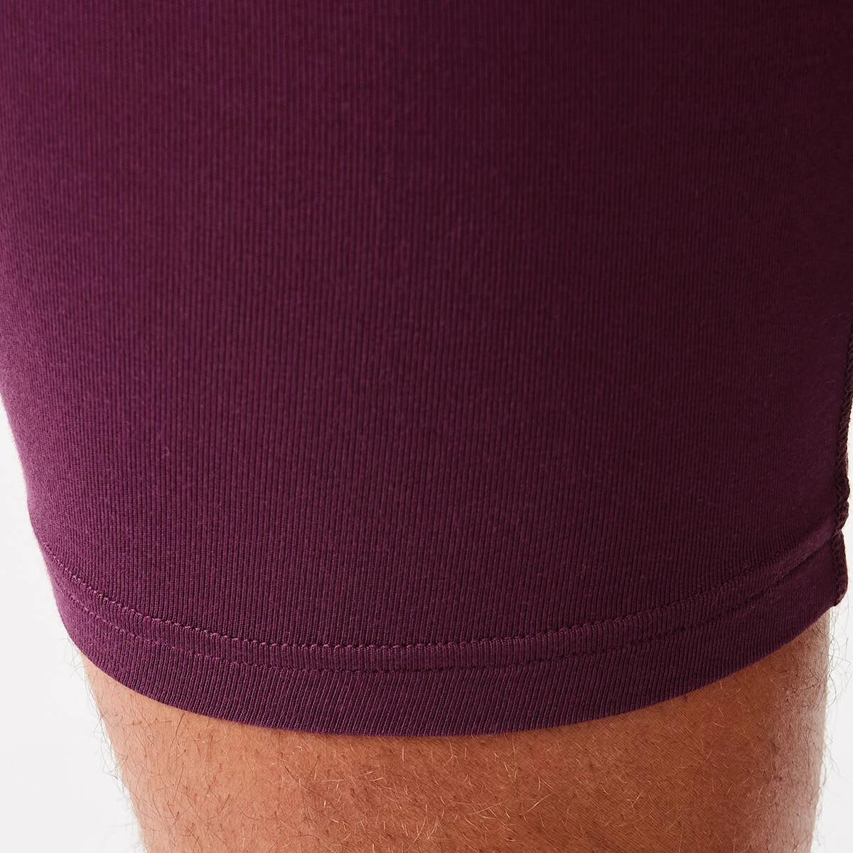 5 Bamboo Mid Length Trunks with Glide Panels Plum, 5 of 5