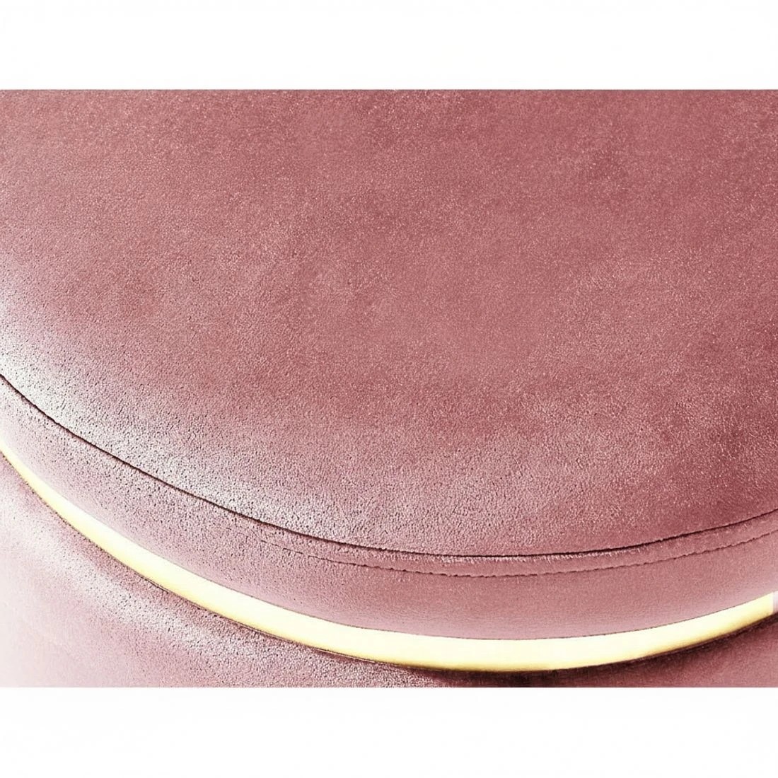 5 Artiss Ottoman Foot Stool Round Velvet - Pink, 5 of 6