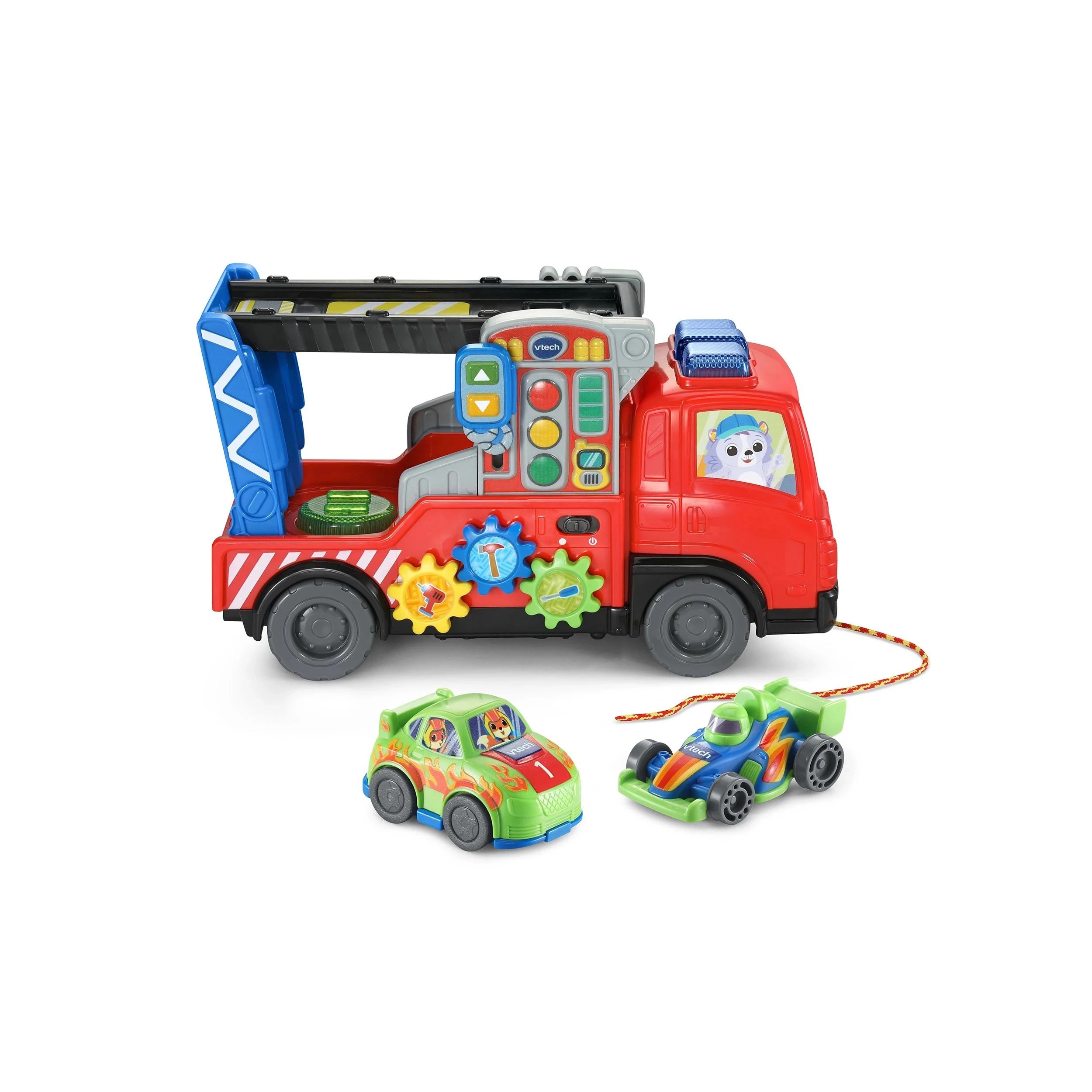 4 VTech Road Rescue Car Carrier - Red, 4 of 6