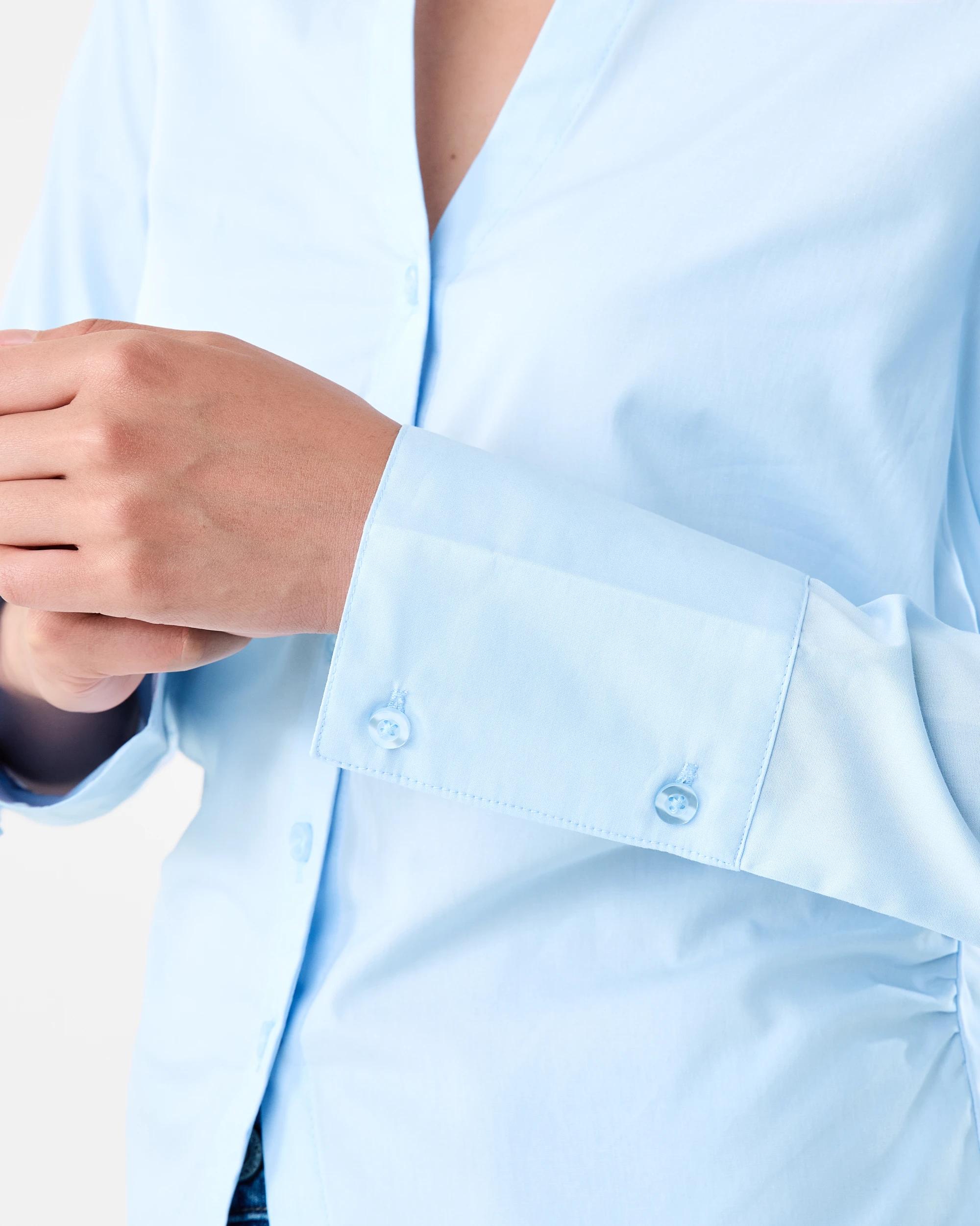 7 Long Sleeve Fitted Shirt Powd Blue, 7 of 8