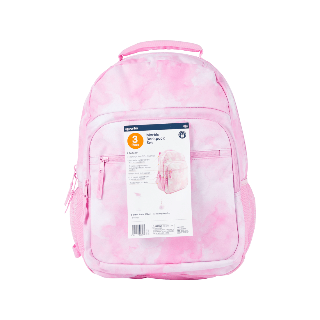6 3 Piece Marble Backpack Set, 6 of 6