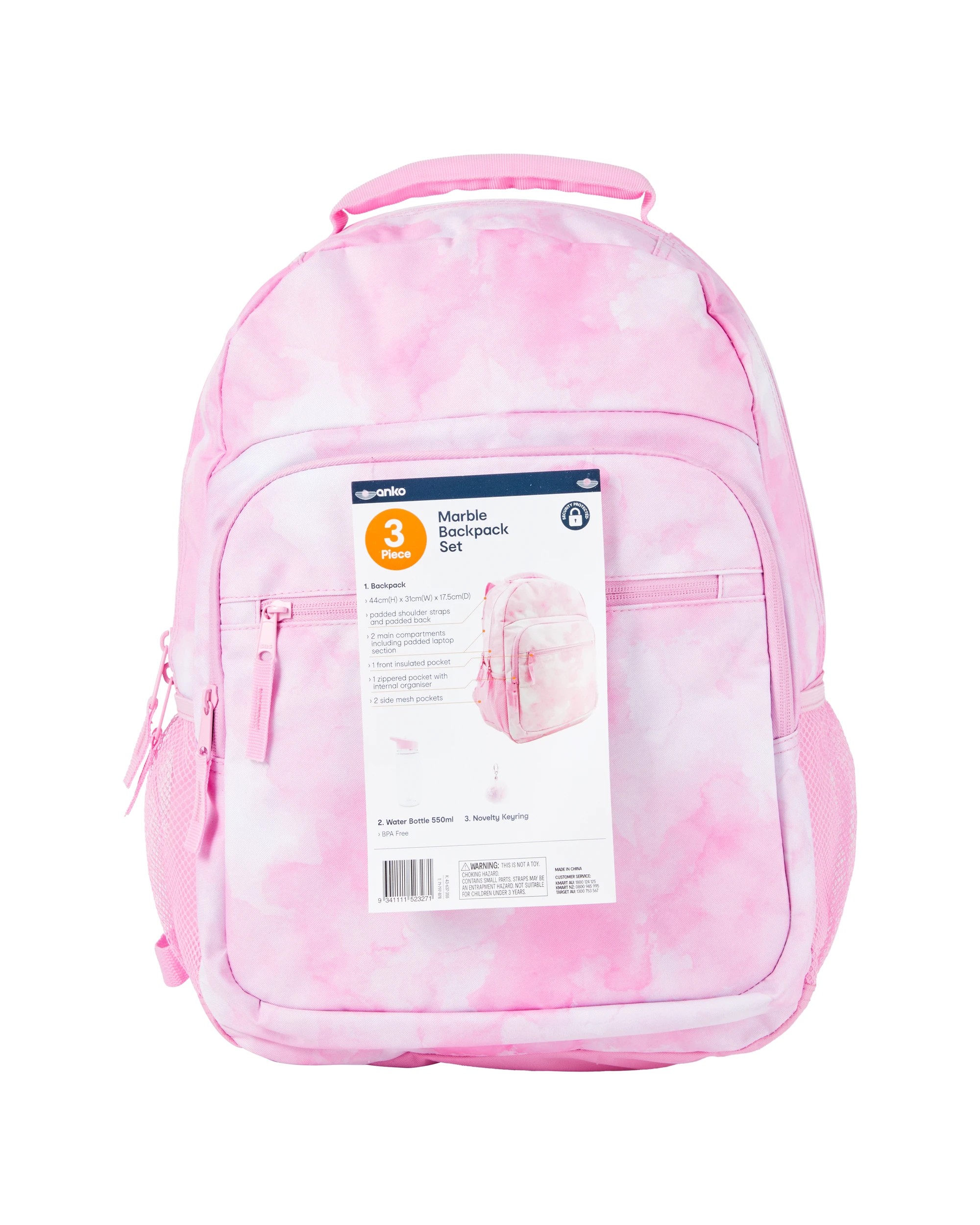 6 3 Piece Marble Backpack Set, 6 of 6