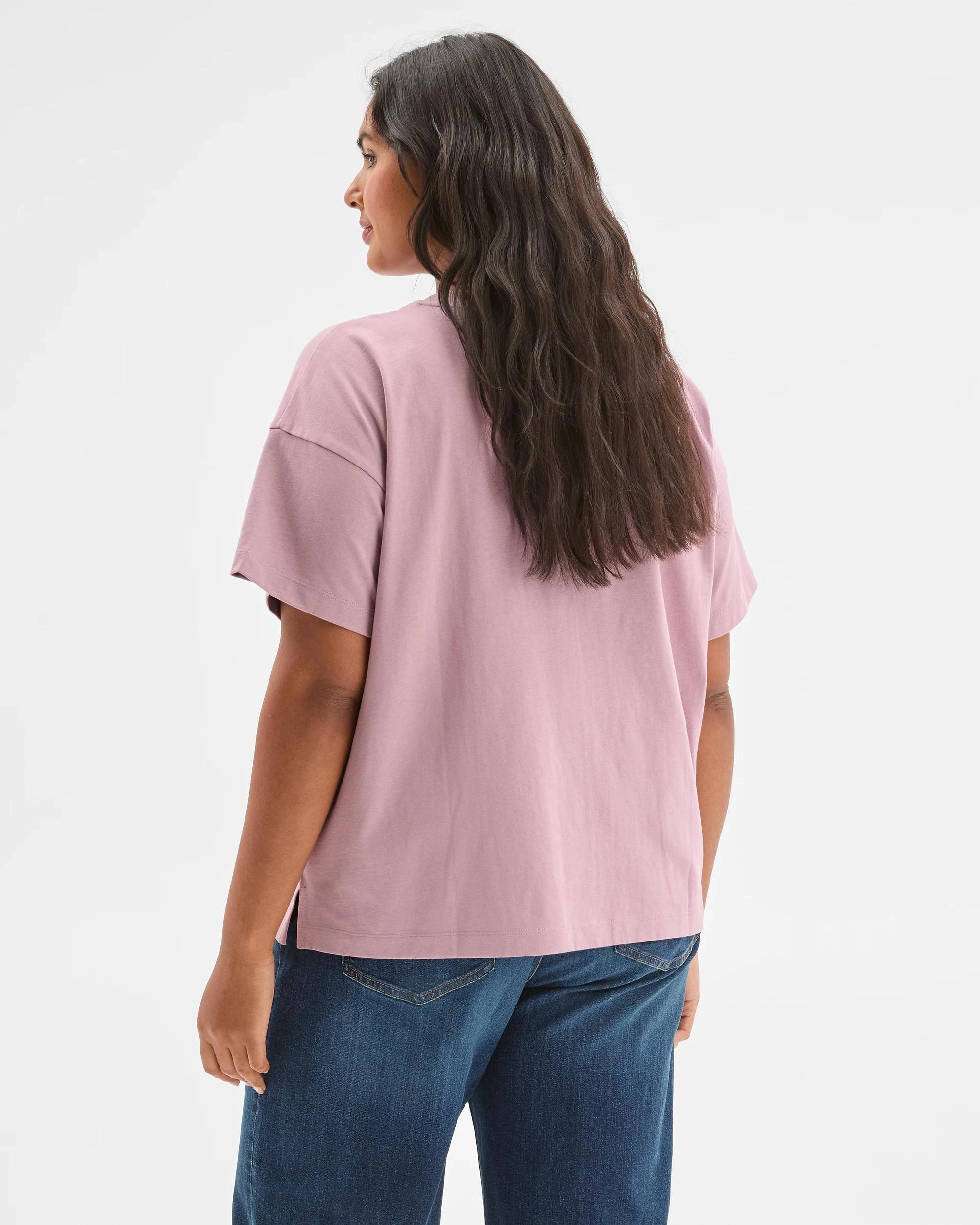 5 Target Plus Size Australian Cotton Graphic Split Hem T-Shirt ELDERBERRY, 5 of 5