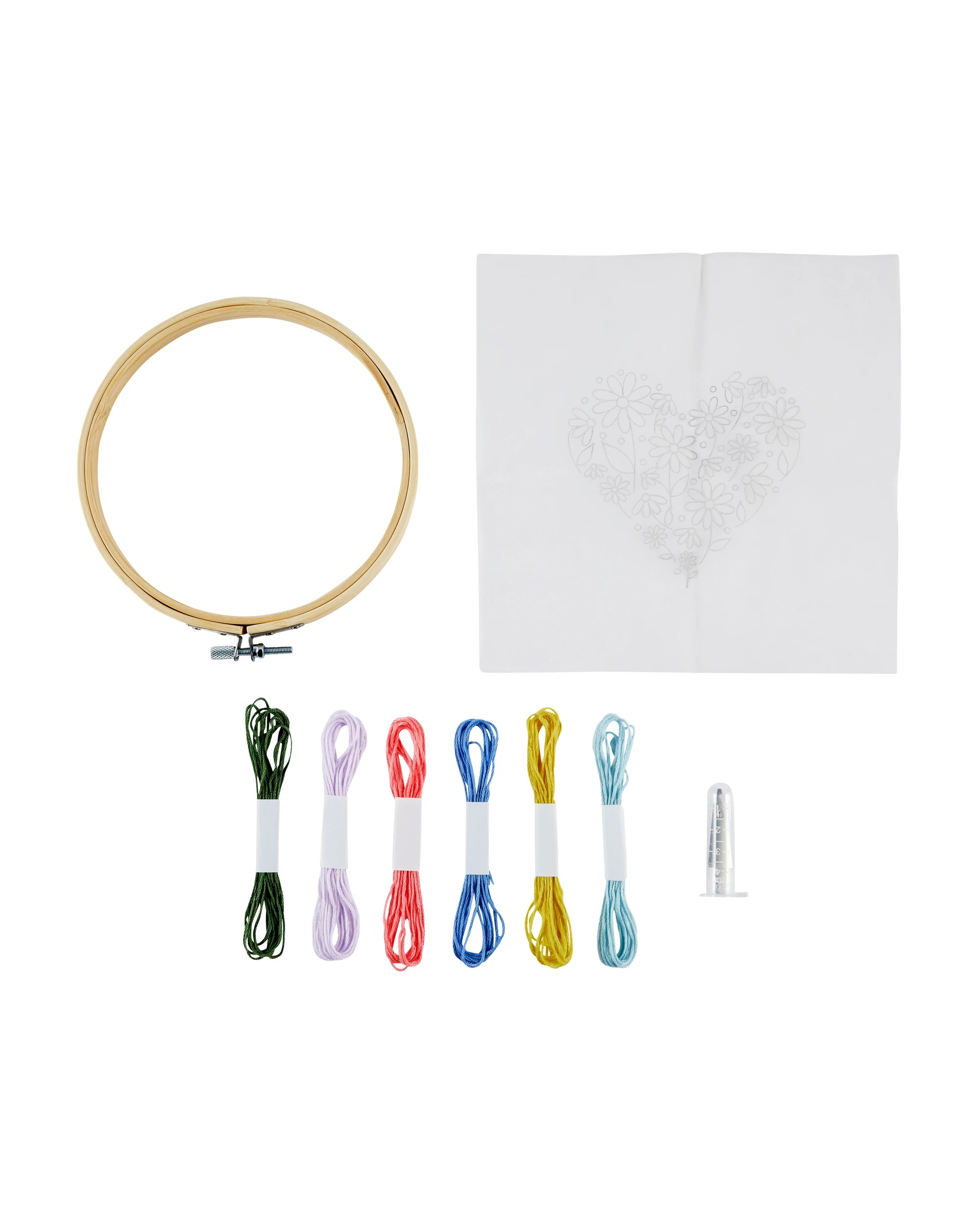 2 Embroidery Kit - Floral Heart, 2 of 3