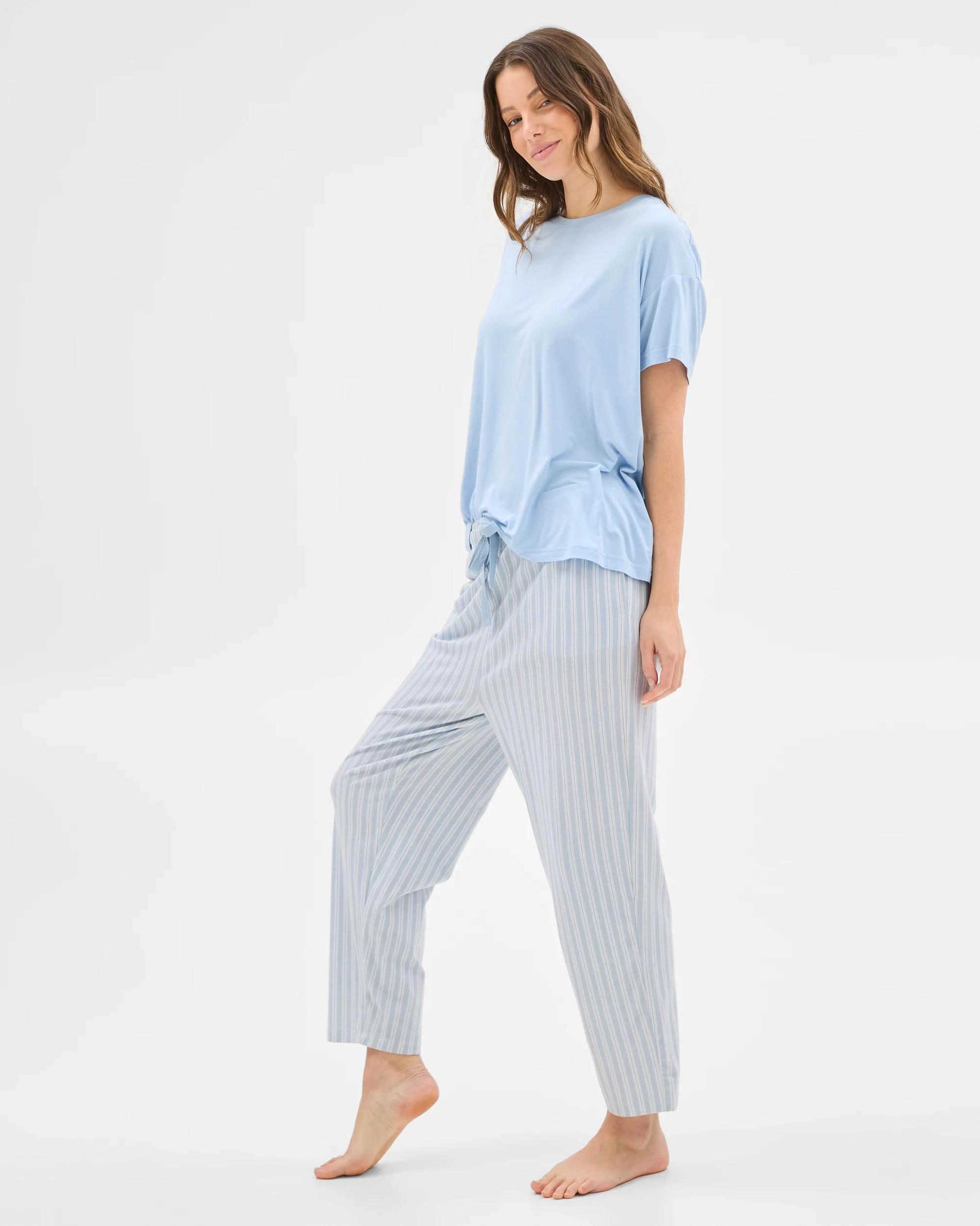 4 Target Woman Soft Comfort Bamboo Pyjama T-Shirt BLUE, 4 of 6