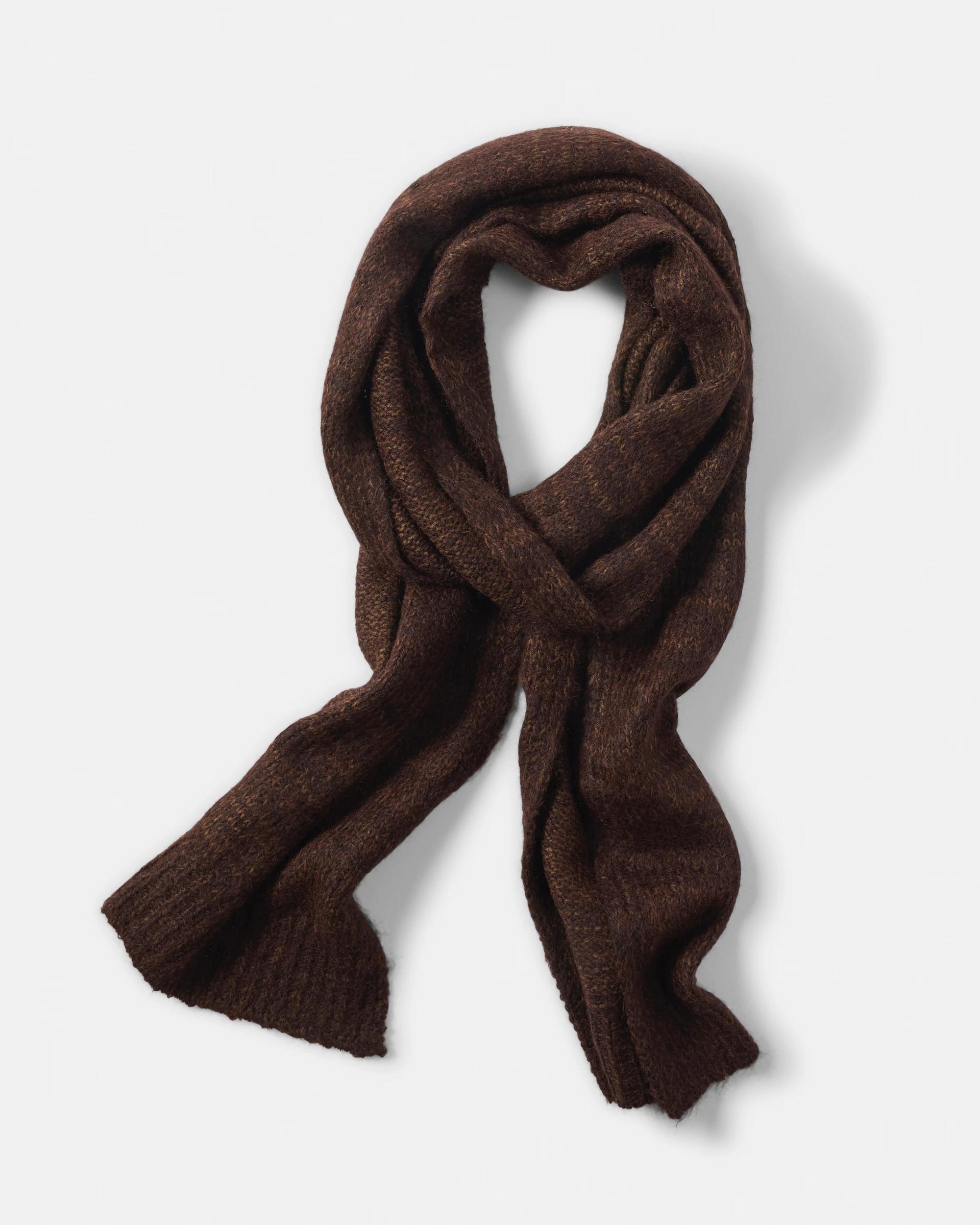 1 Chunky Knit Scarf Choc Plum, 1 of 3