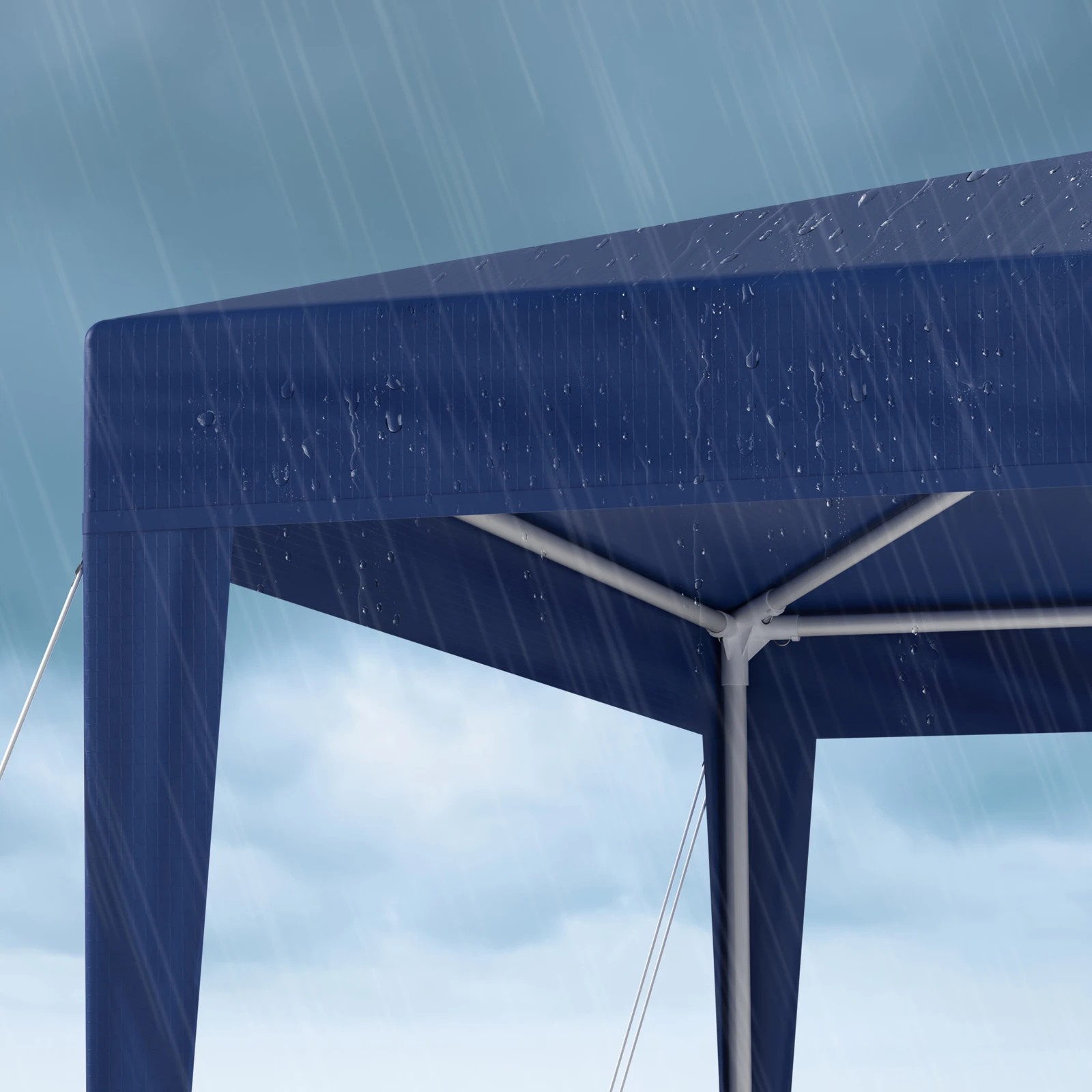 4 Alfordson Gazebo 3x3m Outdoor Wedding Camping Marquee Canopy Portable - Blue, 4 of 7