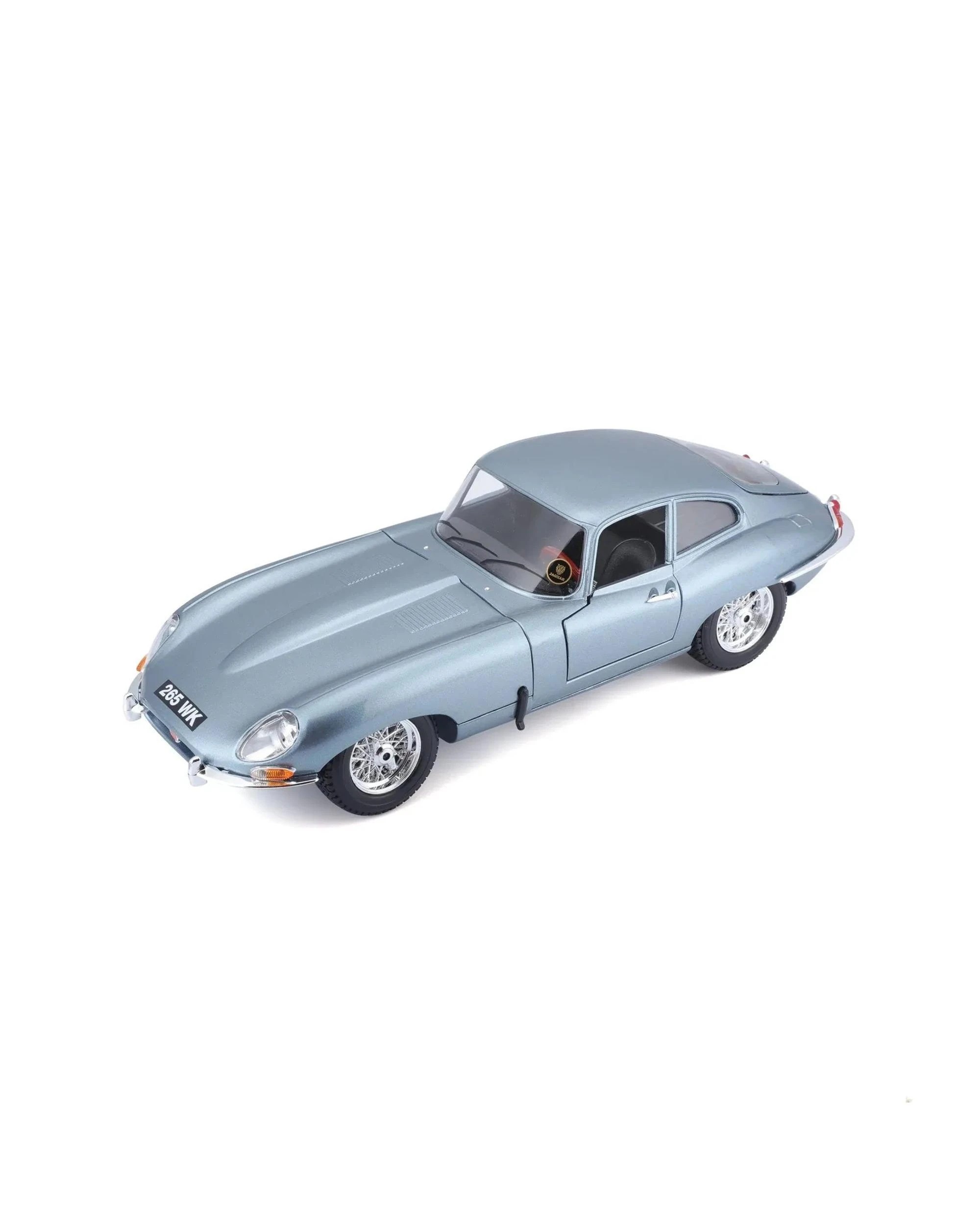 3 Bburago 1963 Jaguar E-Type Coupe Metallic Blue 1:18 Scale Diecast Vehicle, 3 of 10