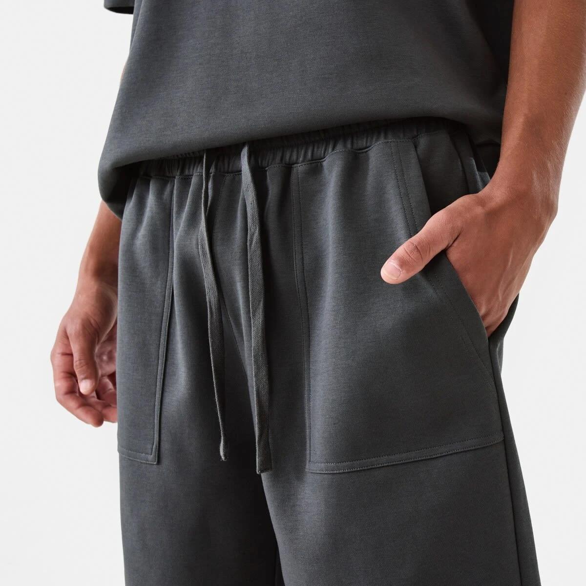 6 Elastic Waist Interlock Knit Shorts VOLCANIC ROCK, 6 of 7