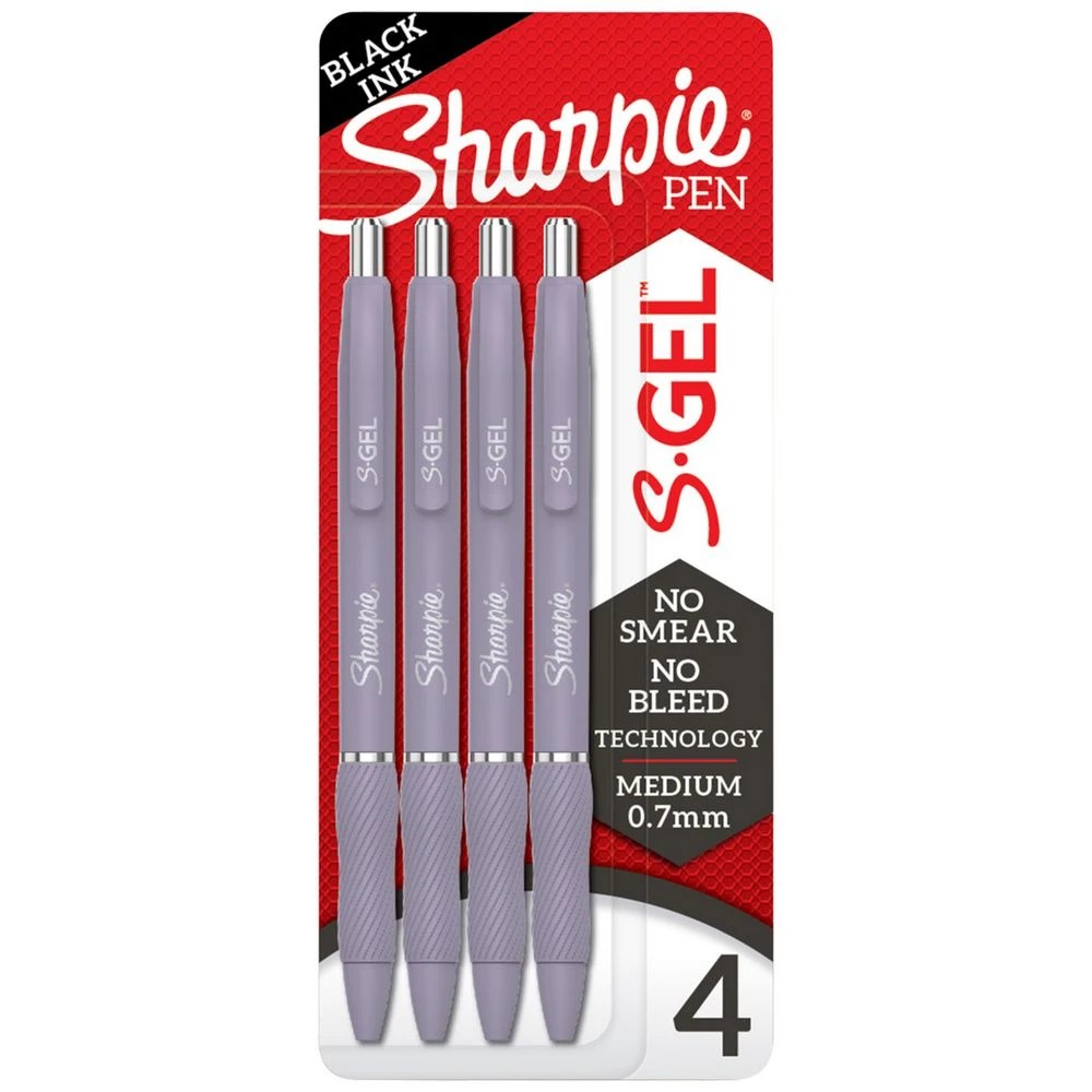 1 Sharpie S-Gel Retractable Gel Pen 0.7mm Violet 4 Pack, 1 of 3