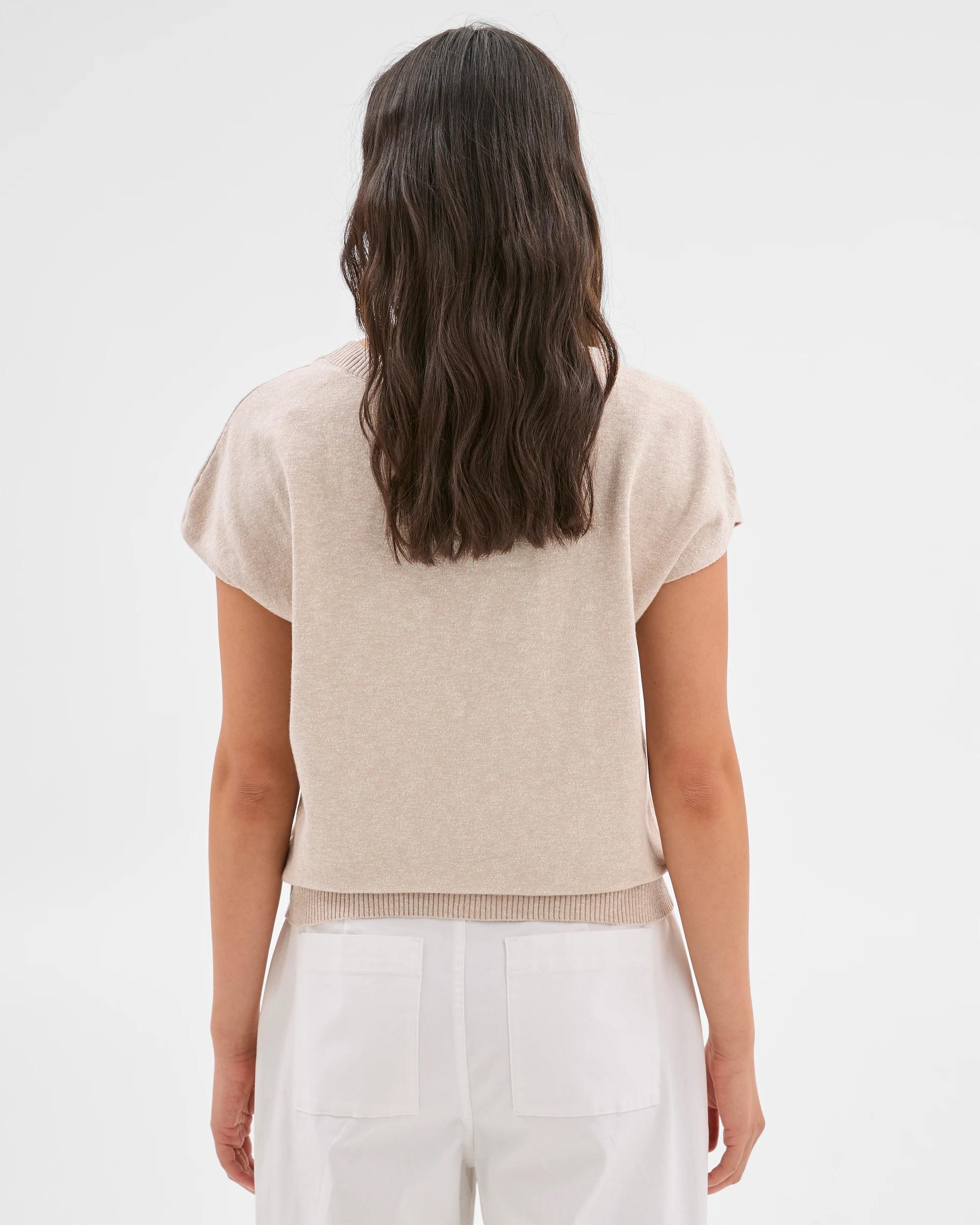 4 Target Australian Cotton Blend Extended Sleeve Knitted T-shirt PEBBLE, 4 of 7