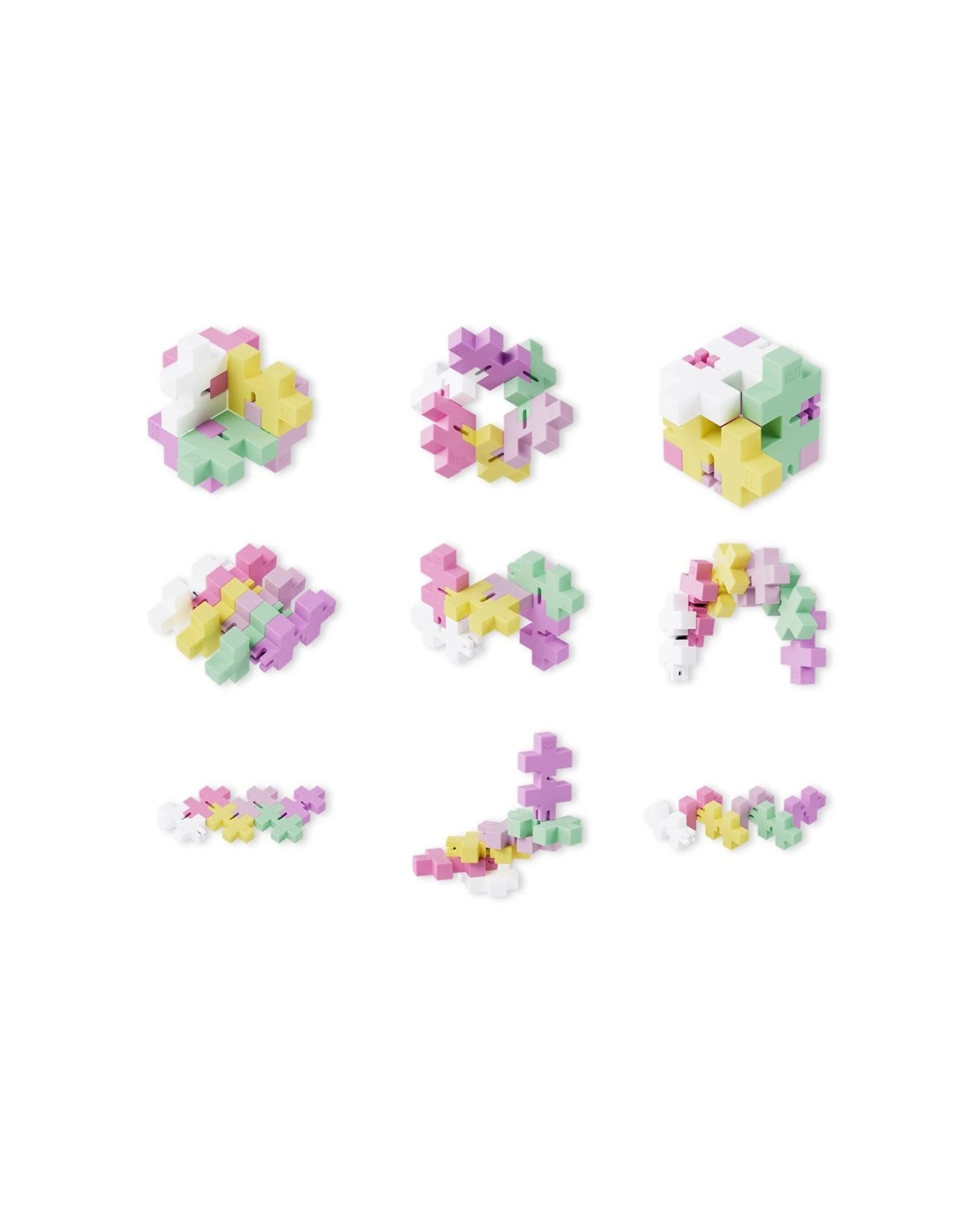 3 Plus-Plus Hexel Fidget Toy Bubblegum Kids Child 6 Interconnected Blocks, 3 of 3