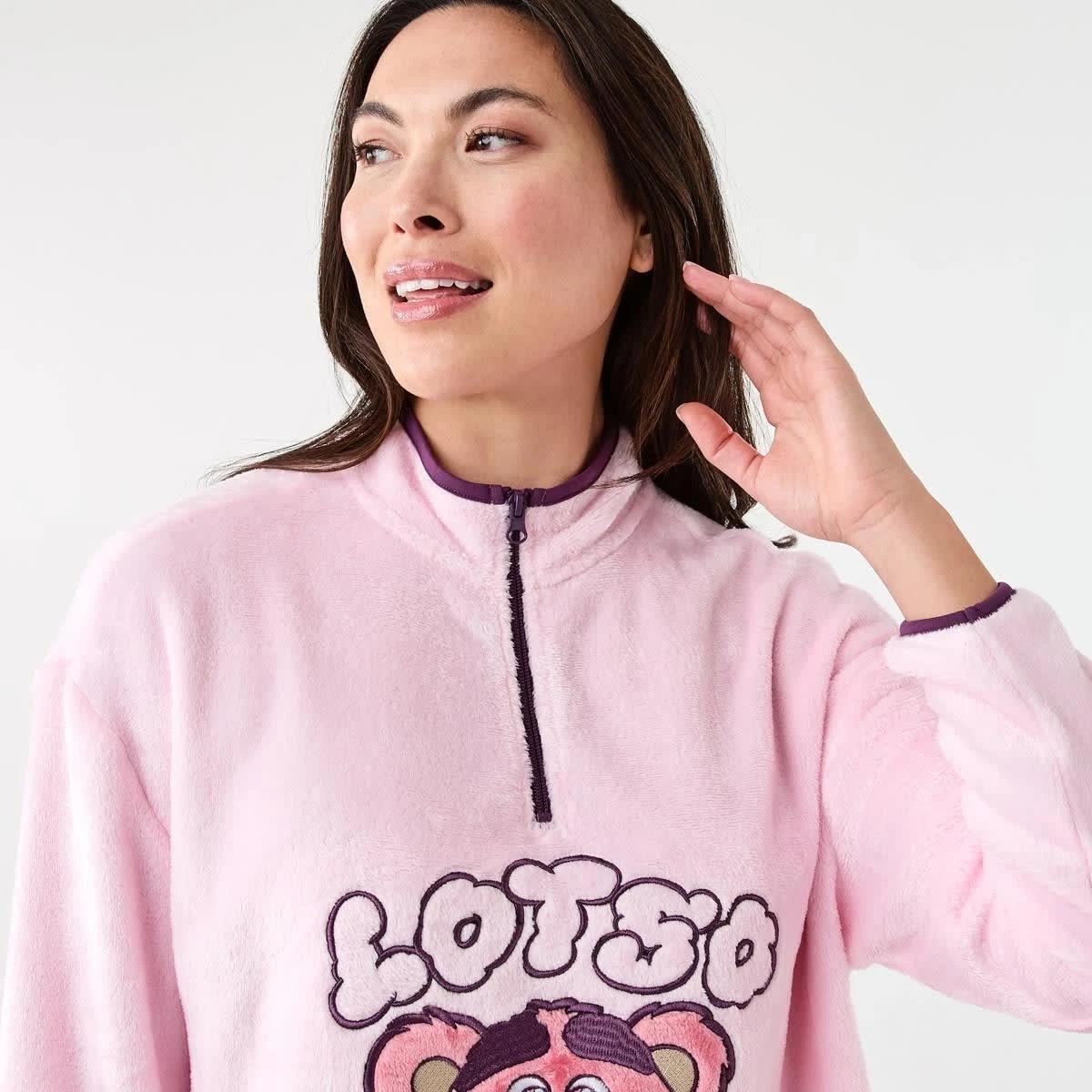 4 Lotso License Fleece Top and Pants Pyjama Set Lotso Pink, 4 of 8