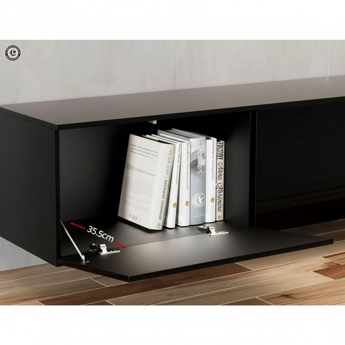 6 Artiss Floating Entertainment Unit TV Cabinet High200CM - Black, 6 of 7