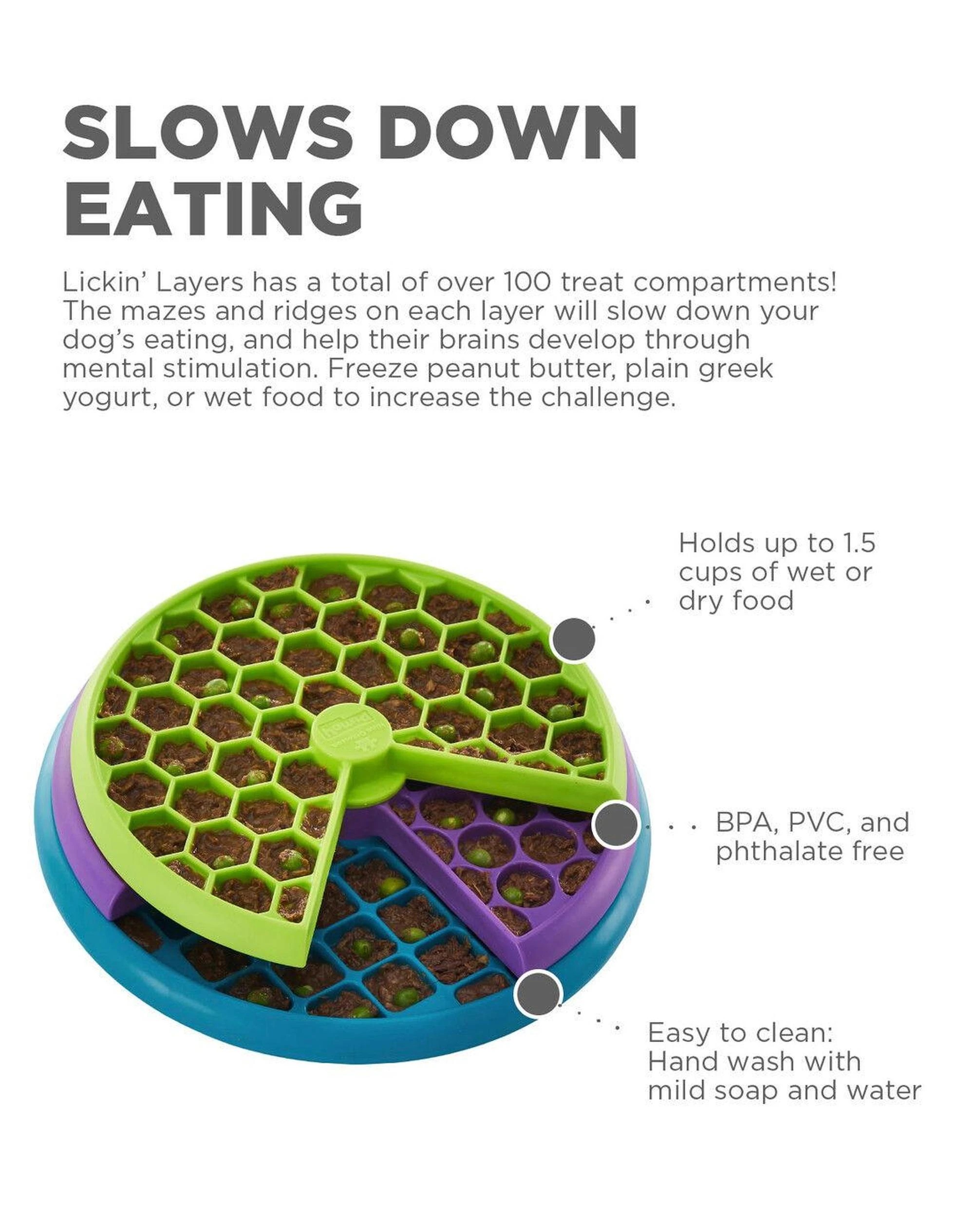 3 Outward Hound Nina Ottosson Lickin Layers Puzzle Game Level 2 Dog Toy, 3 of 6